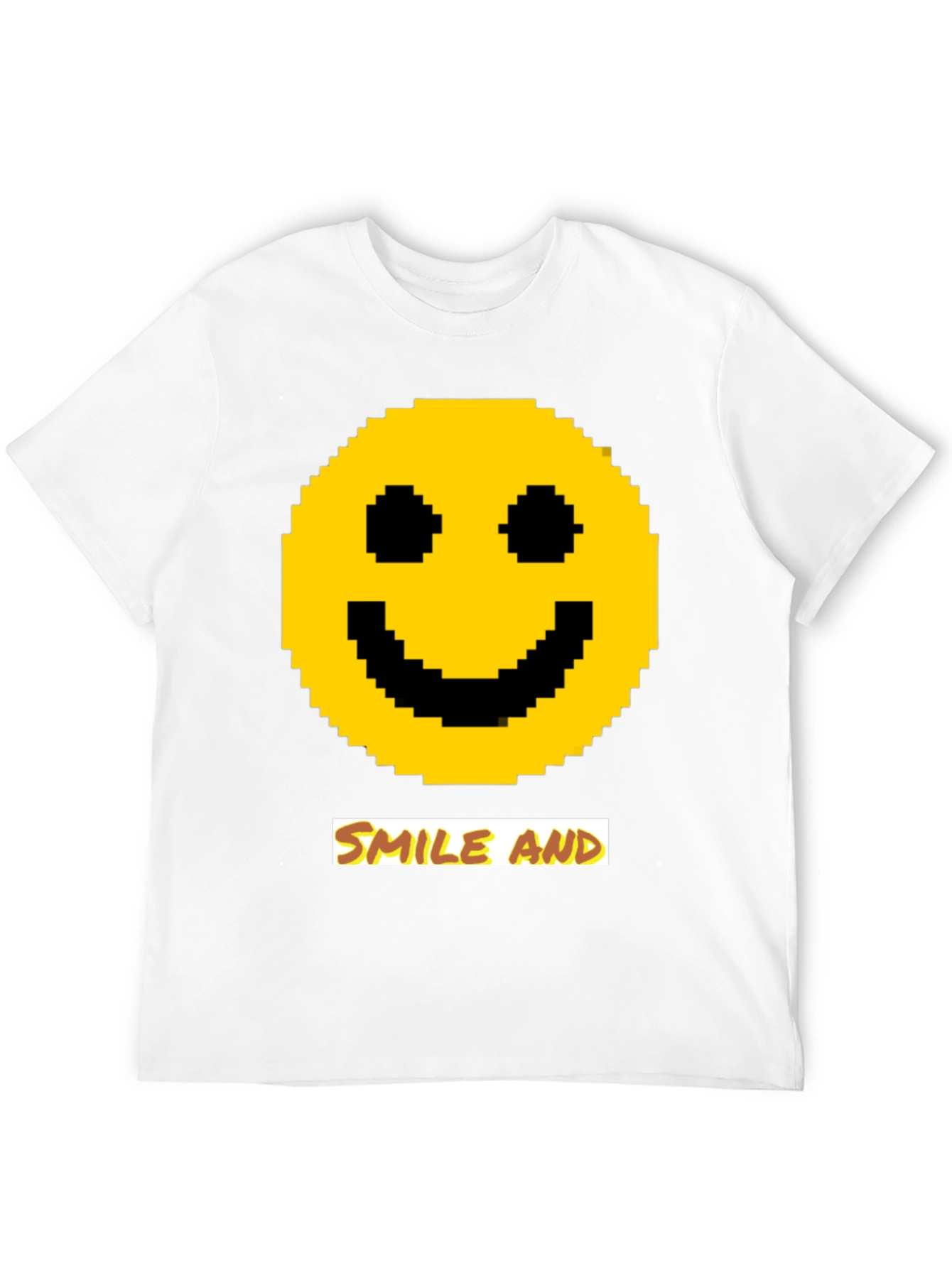 Pixel Smiley Face T-Shirt - Smile and...