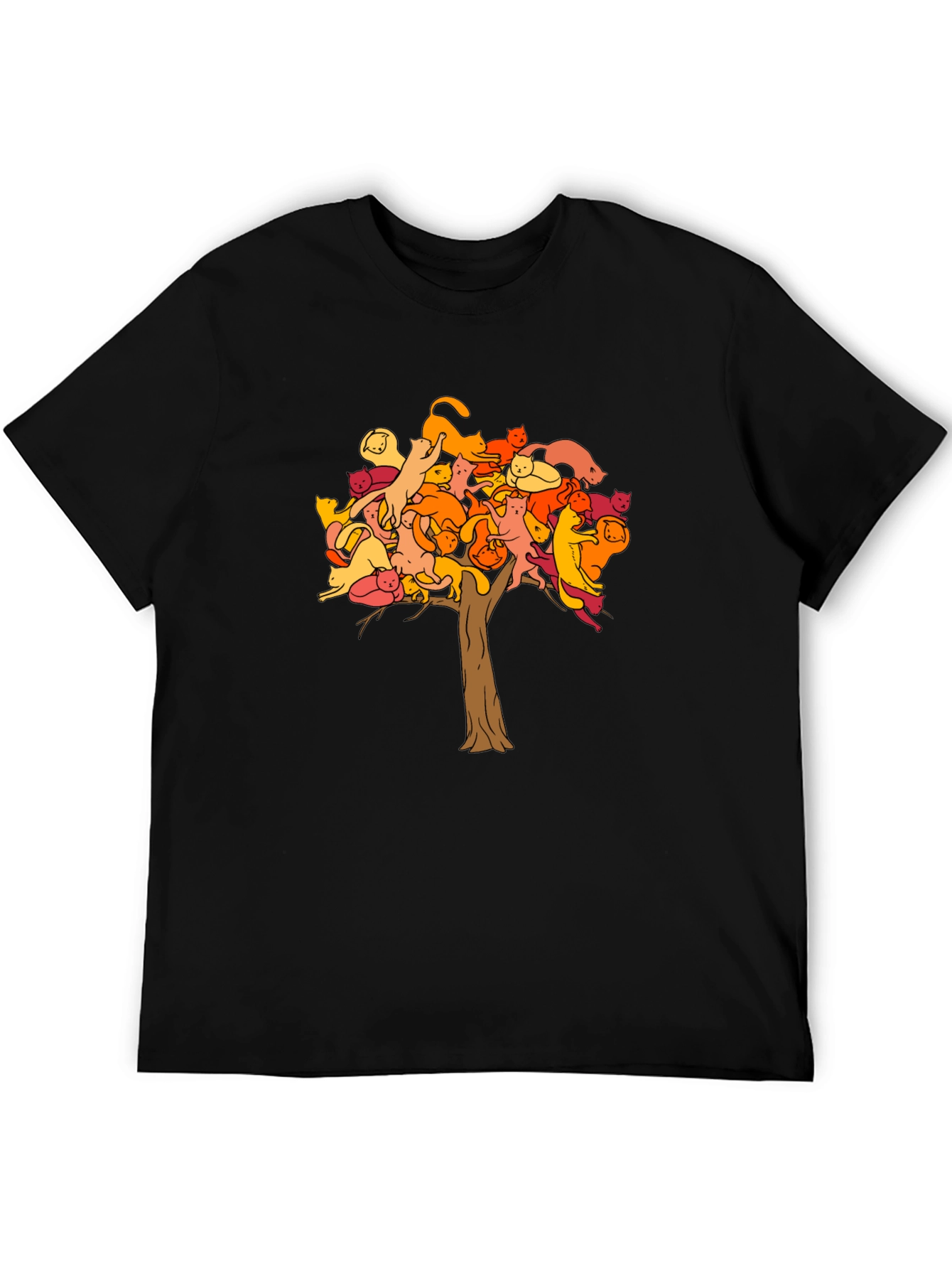 Cat Tree Graphic Tee - Unisex Black T-Shirt