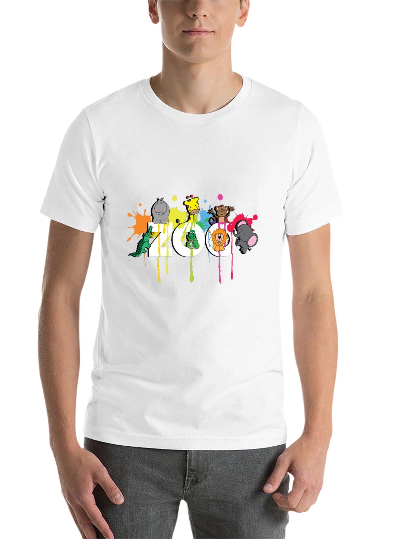 Zoo Animal Graphic Black T-Shirt