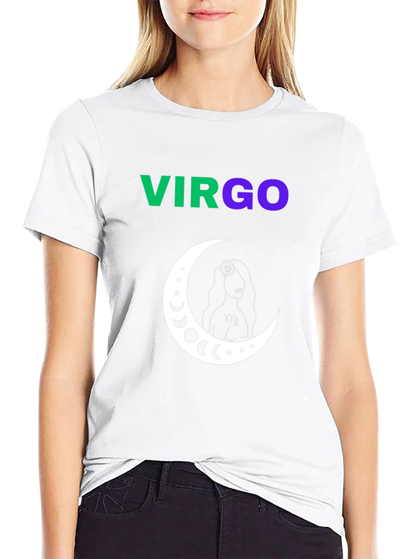 Virgo Zodiac Sign T-Shirt - Black