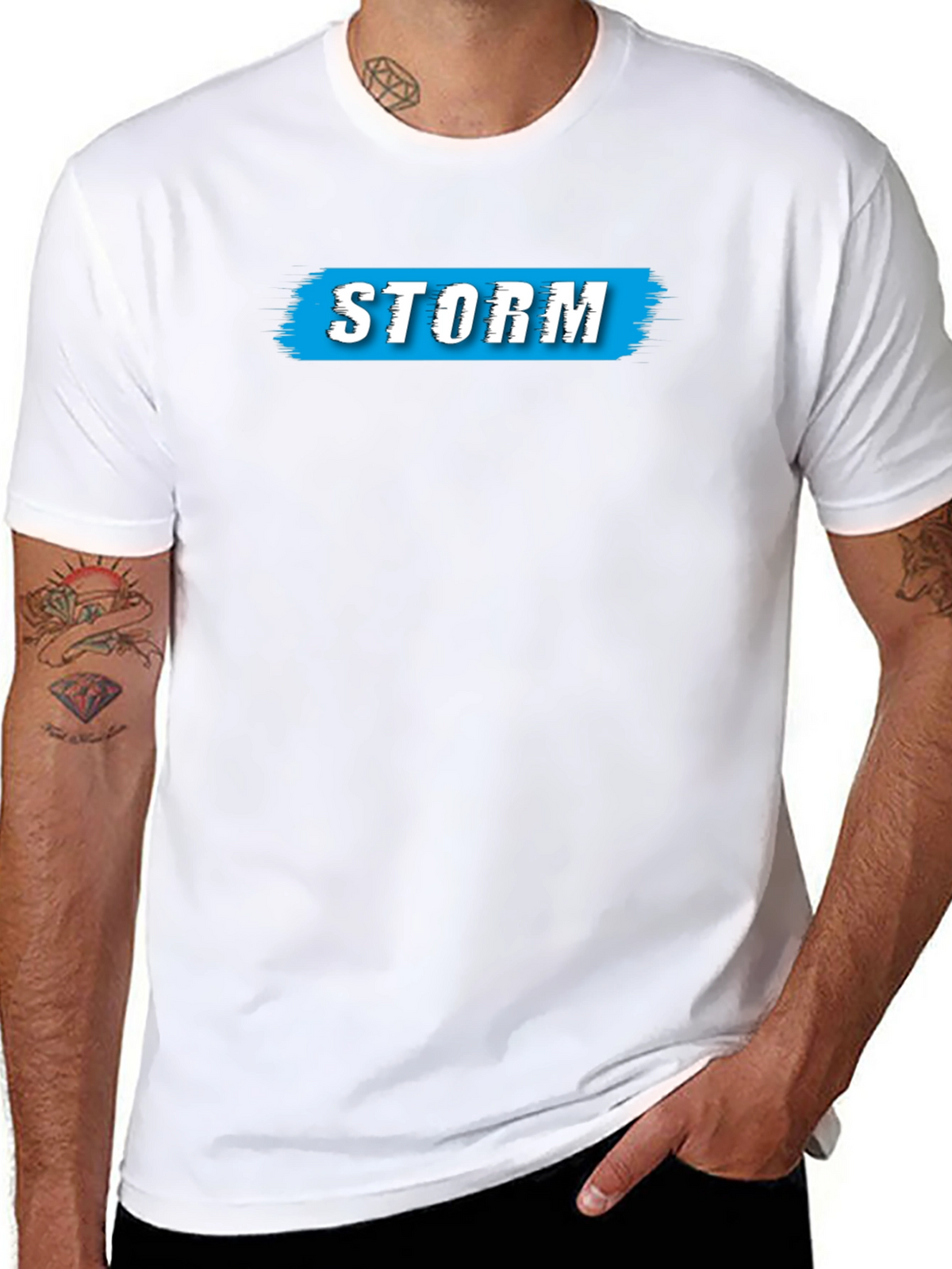 Storm Graphic Print Mens Black T-Shirt