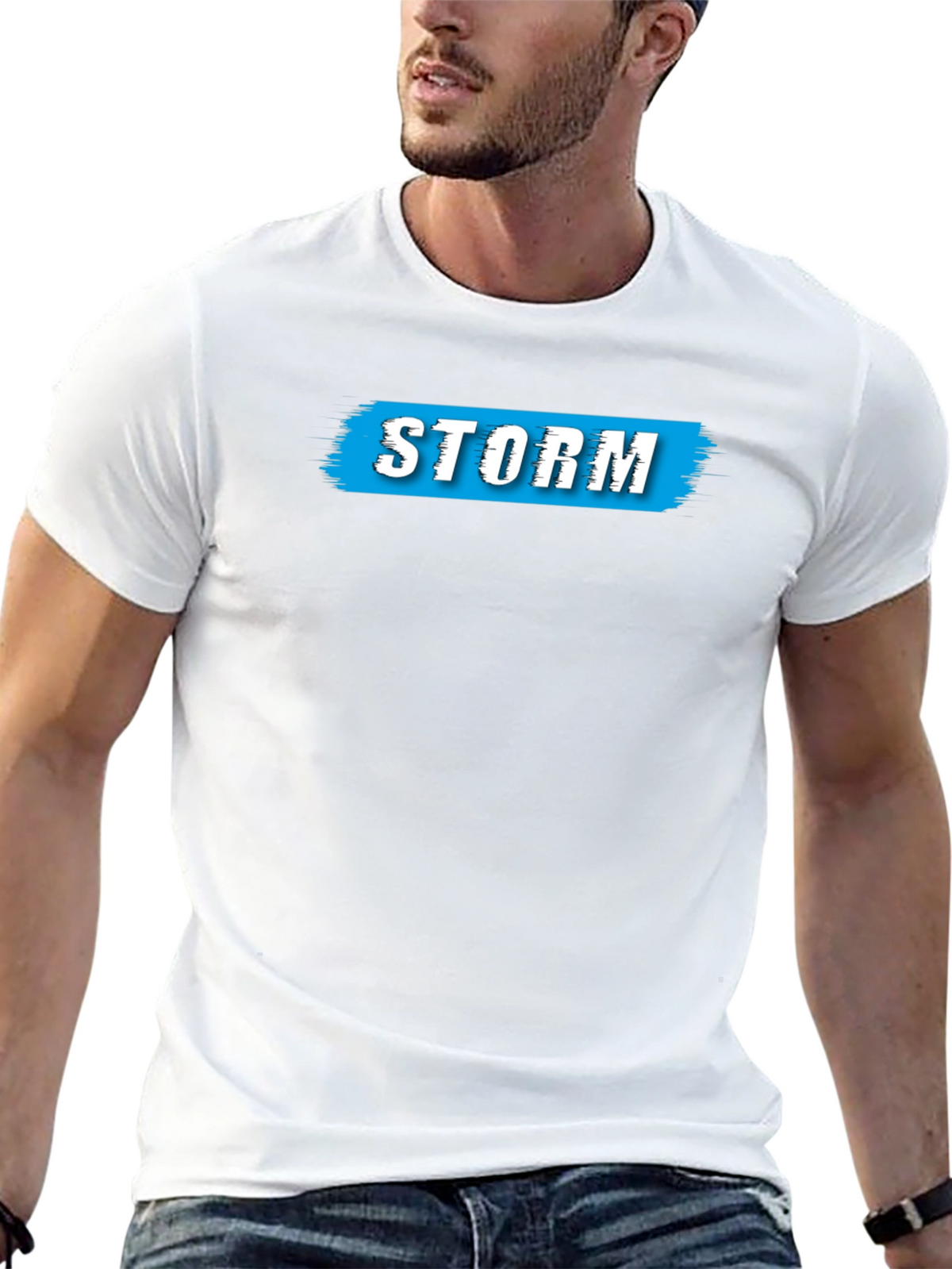 Storm Graphic Print Mens Black T-Shirt