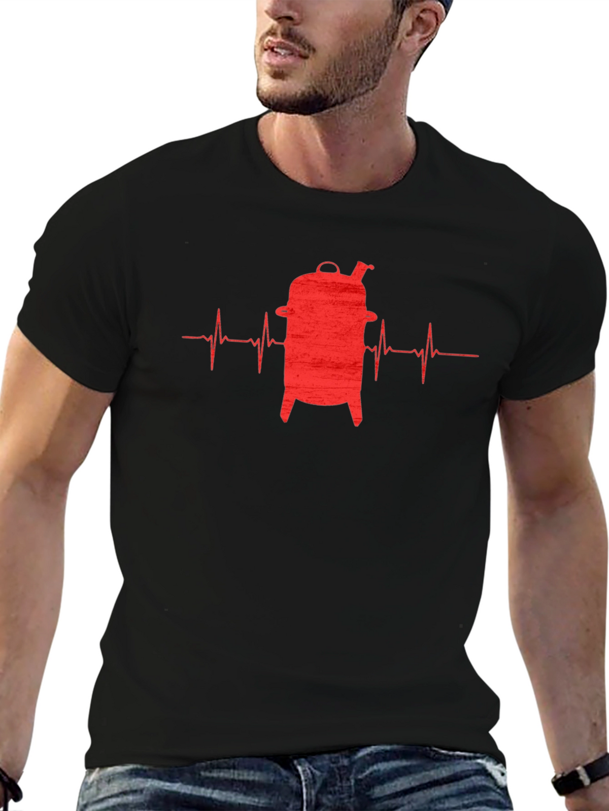BBQ Heartbeat T-Shirt - Grill Master Tee
