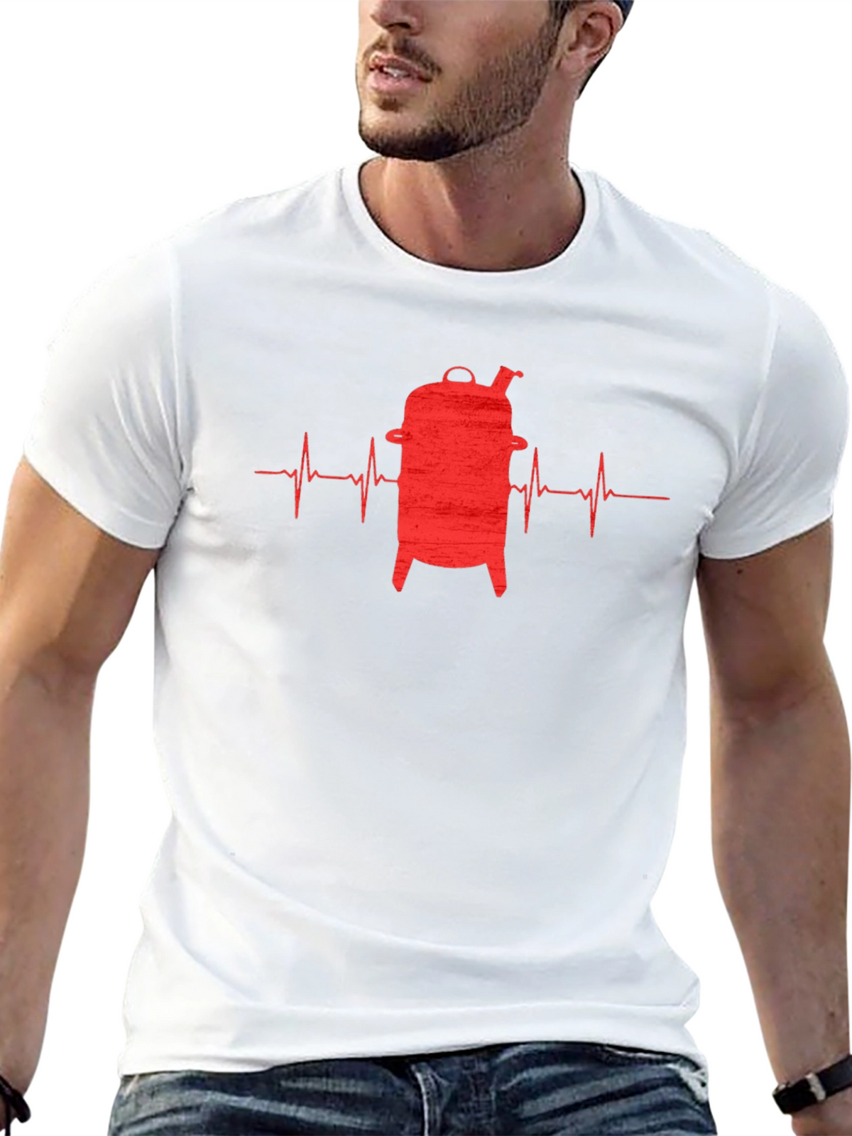 BBQ Heartbeat T-Shirt - Grill Master Tee