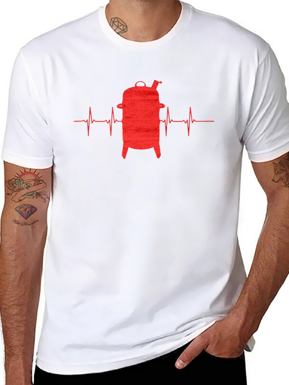 BBQ Heartbeat T-Shirt - Grill Master Tee