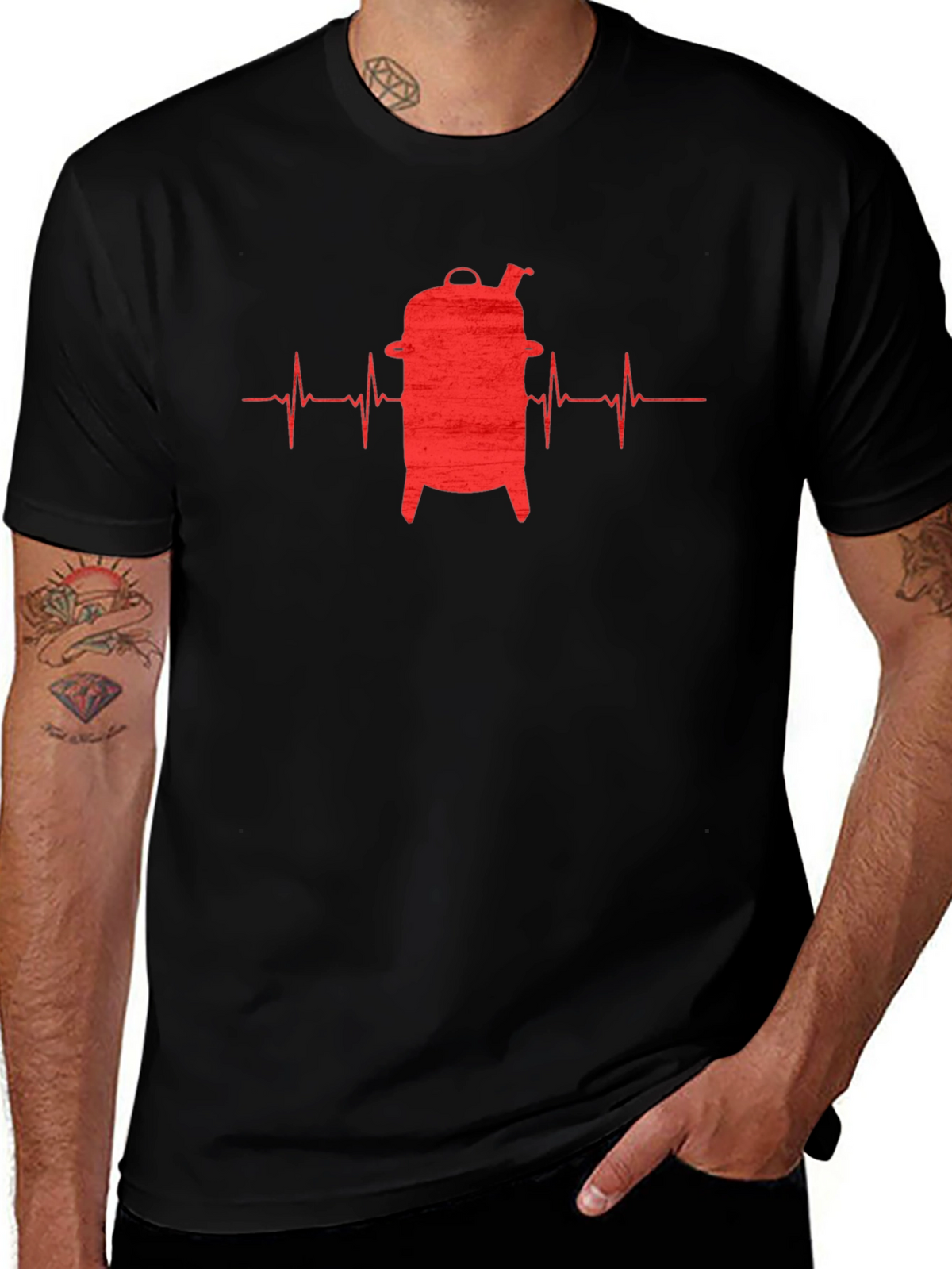 BBQ Heartbeat T-Shirt - Grill Master Tee
