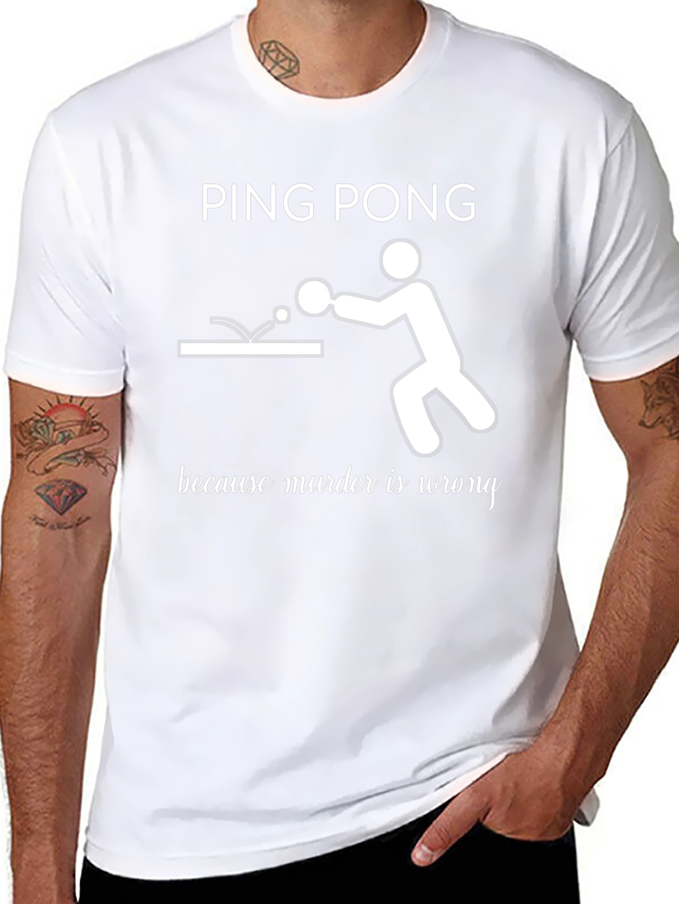 Ping Pong Because Murder Is Wrong T-Shirt