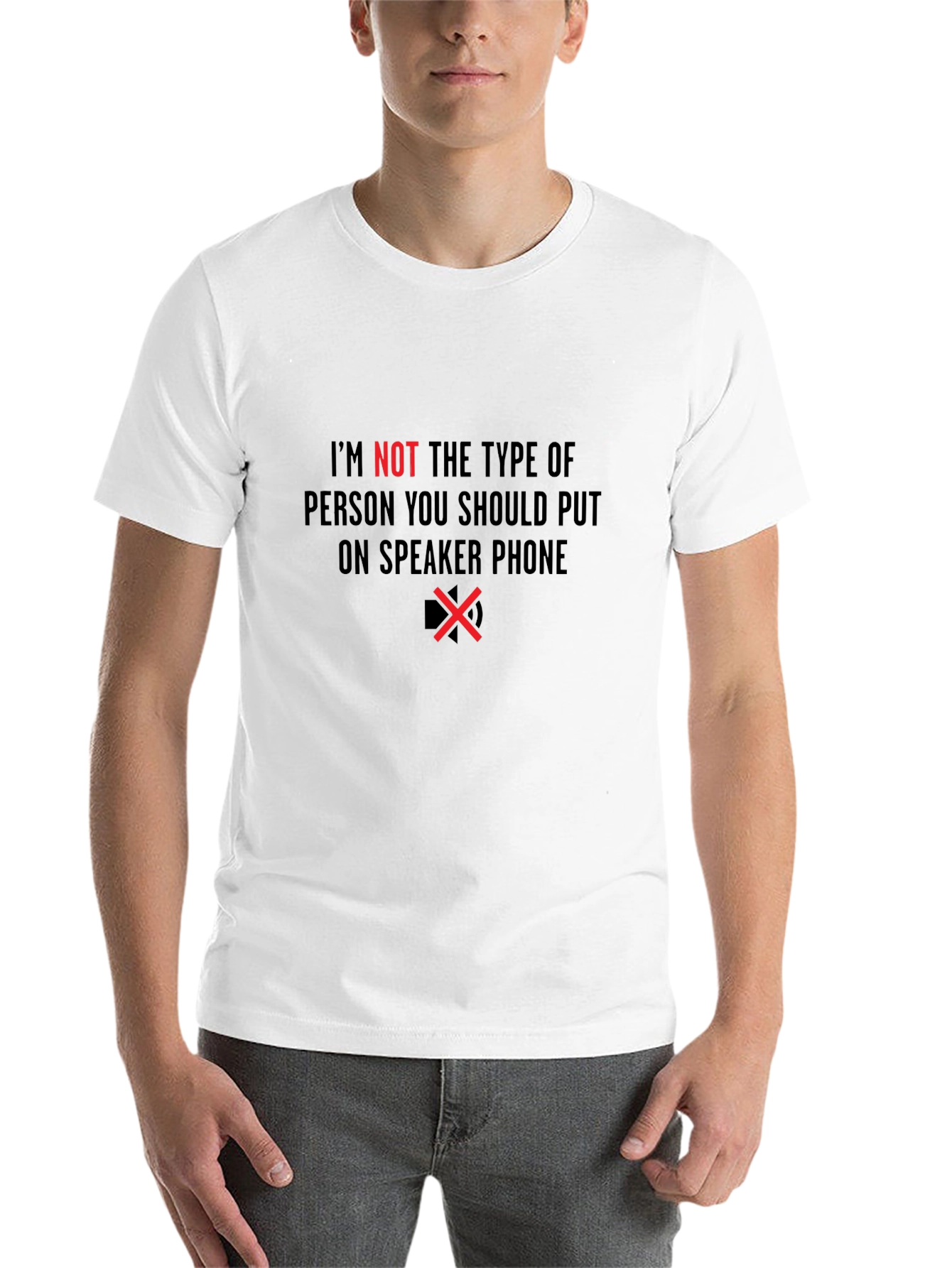 Speaker Phone Warning Graphic Tee