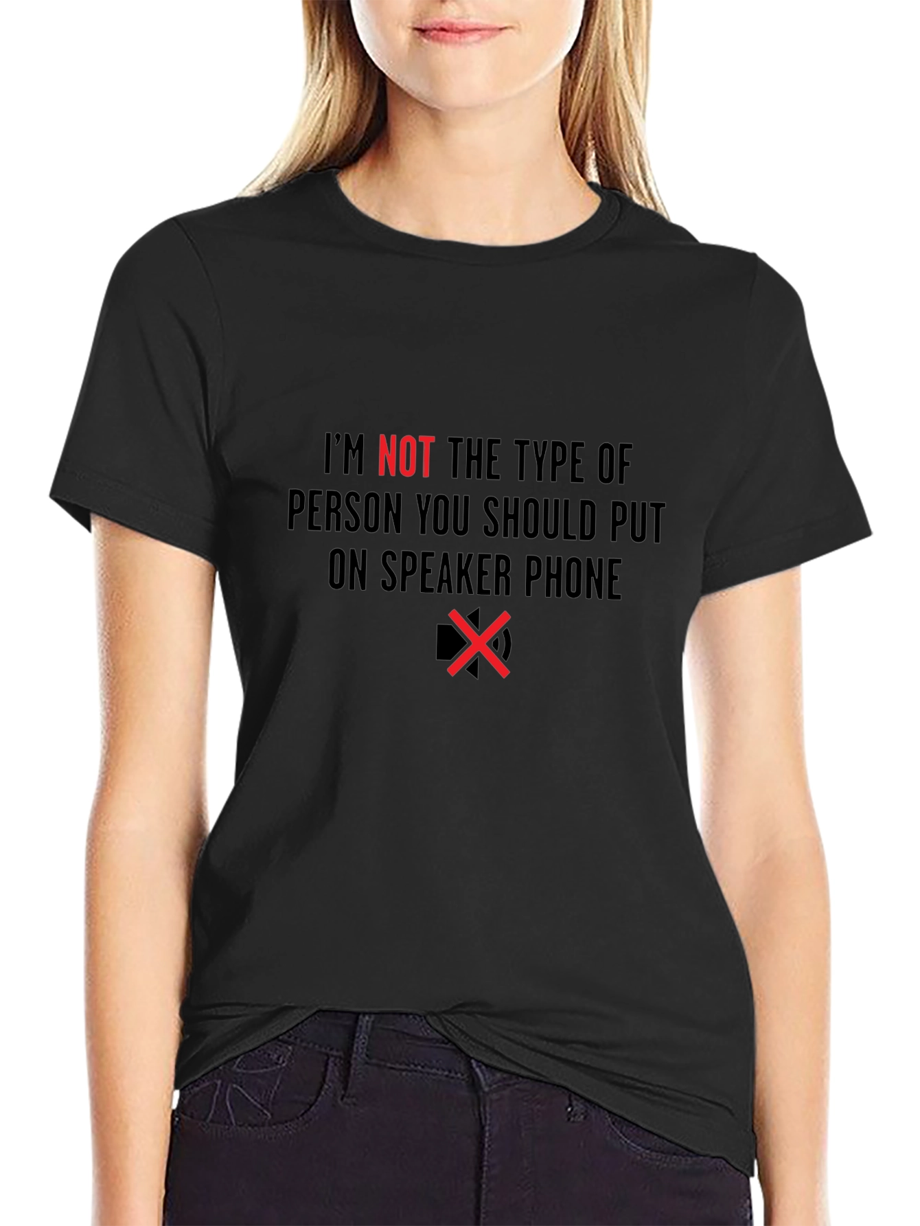 Speaker Phone Warning Graphic Tee