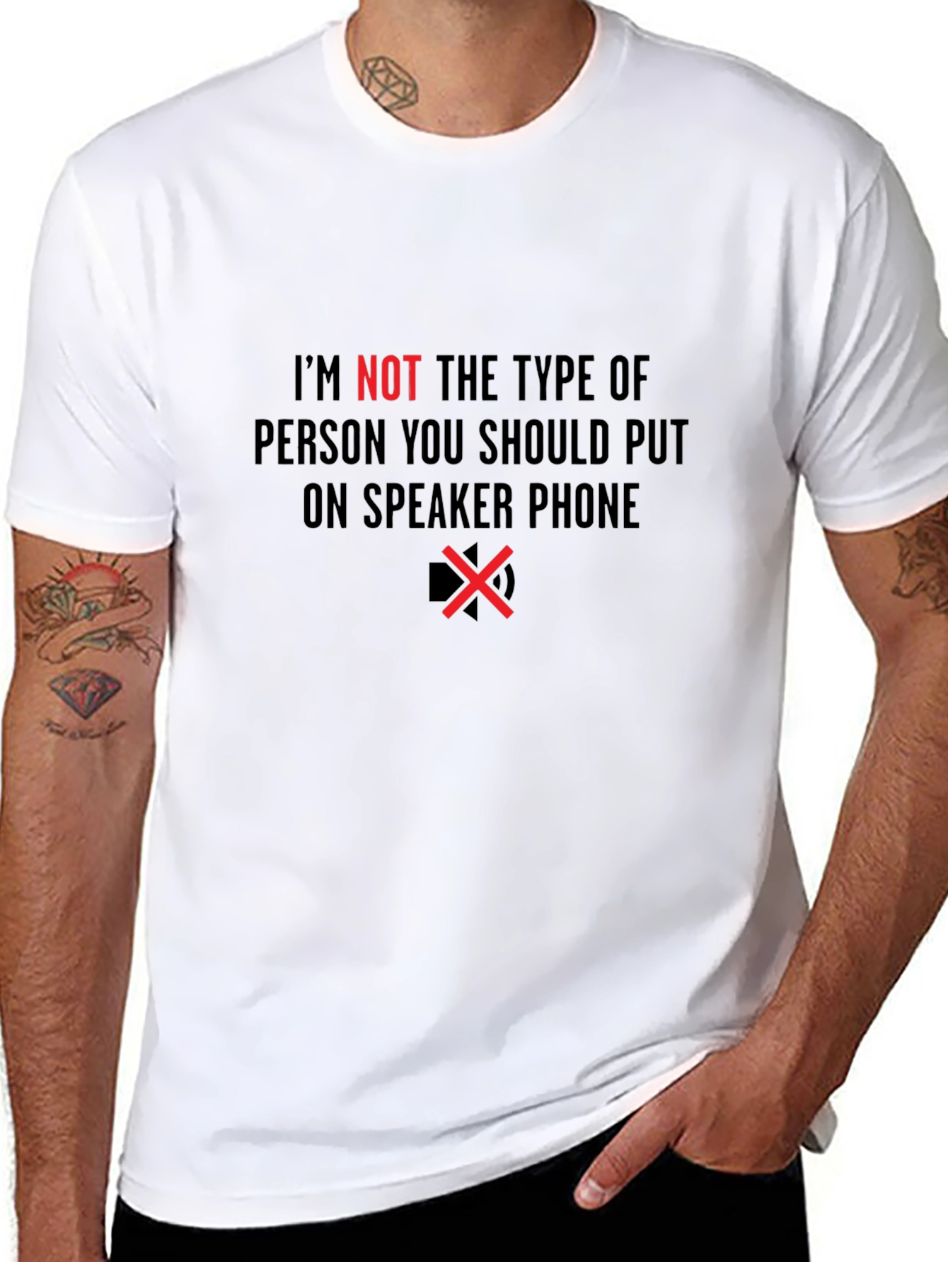 Speaker Phone Warning Graphic Tee