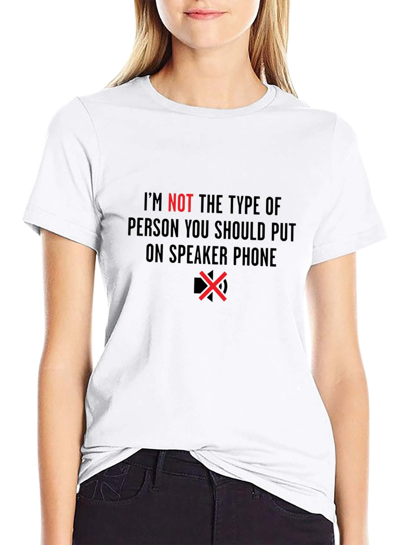 Speaker Phone Warning Graphic Tee