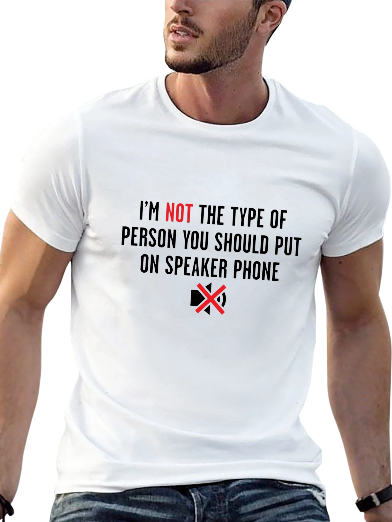 Speaker Phone Warning Graphic Tee