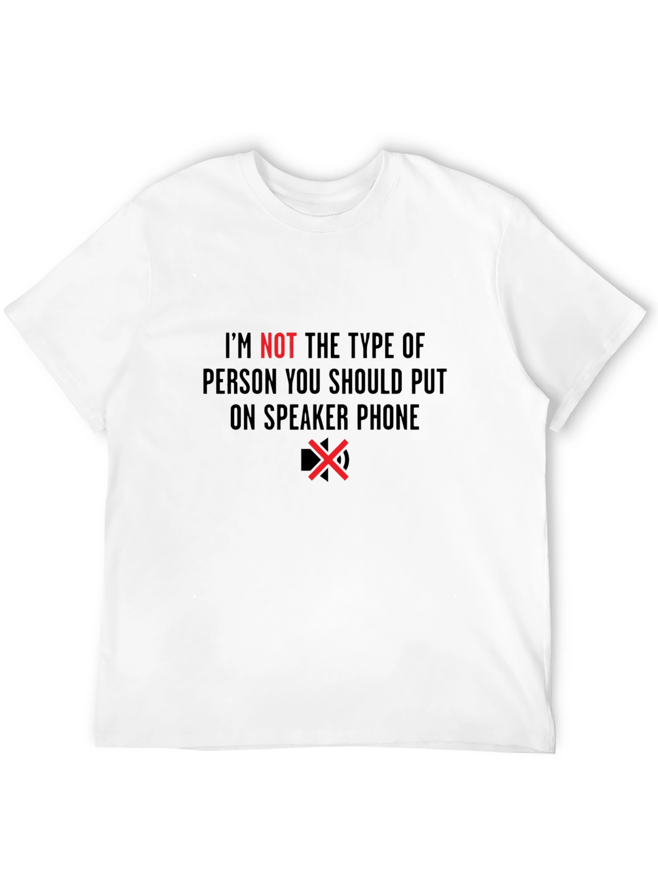 Speaker Phone Warning Graphic Tee