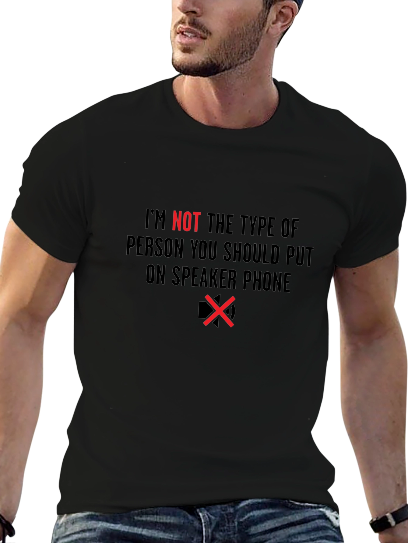 Speaker Phone Warning Graphic Tee