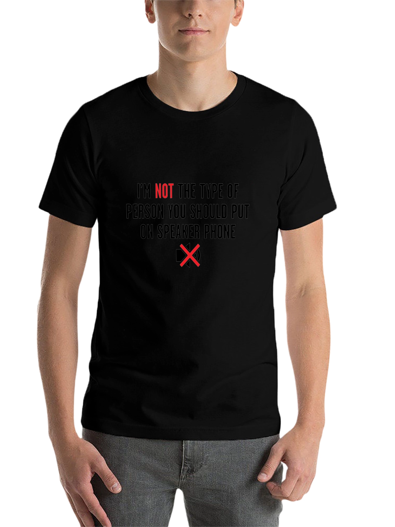Speaker Phone Warning Graphic Tee