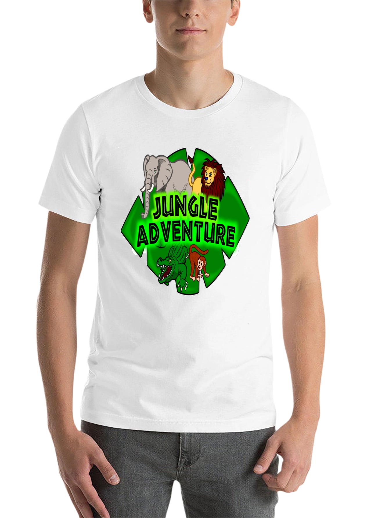 Jungle Adventure Cartoon Graphic Tee
