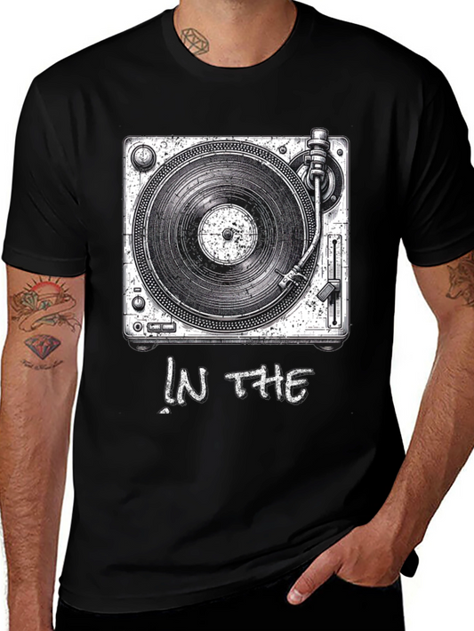 DJ Turntable Graphic T-Shirt - Black