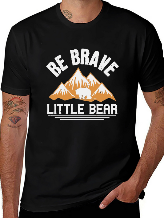 Be Brave Little Bear Black T-Shirt