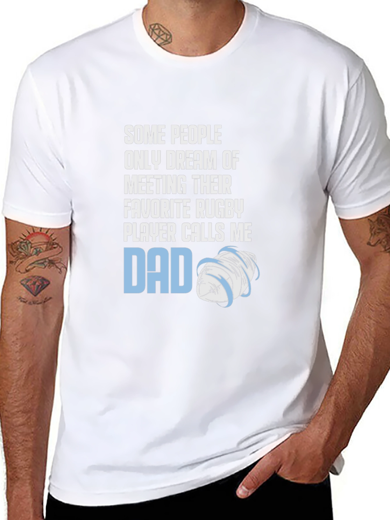 Rugby Dad T-Shirt: Favorite Player Calls Me Dad