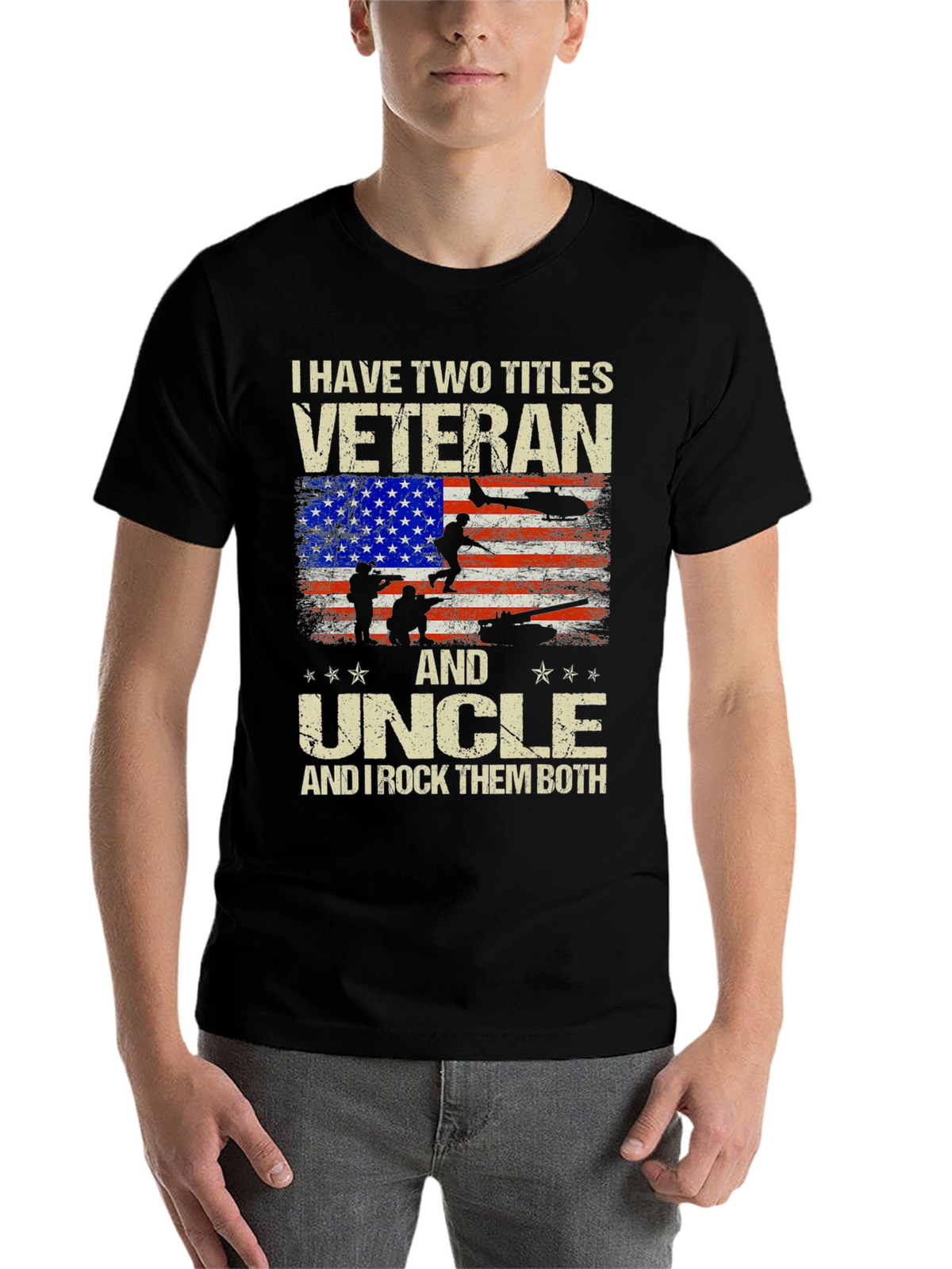 Veteran & Uncle T-Shirt - Patriotic Military Tee