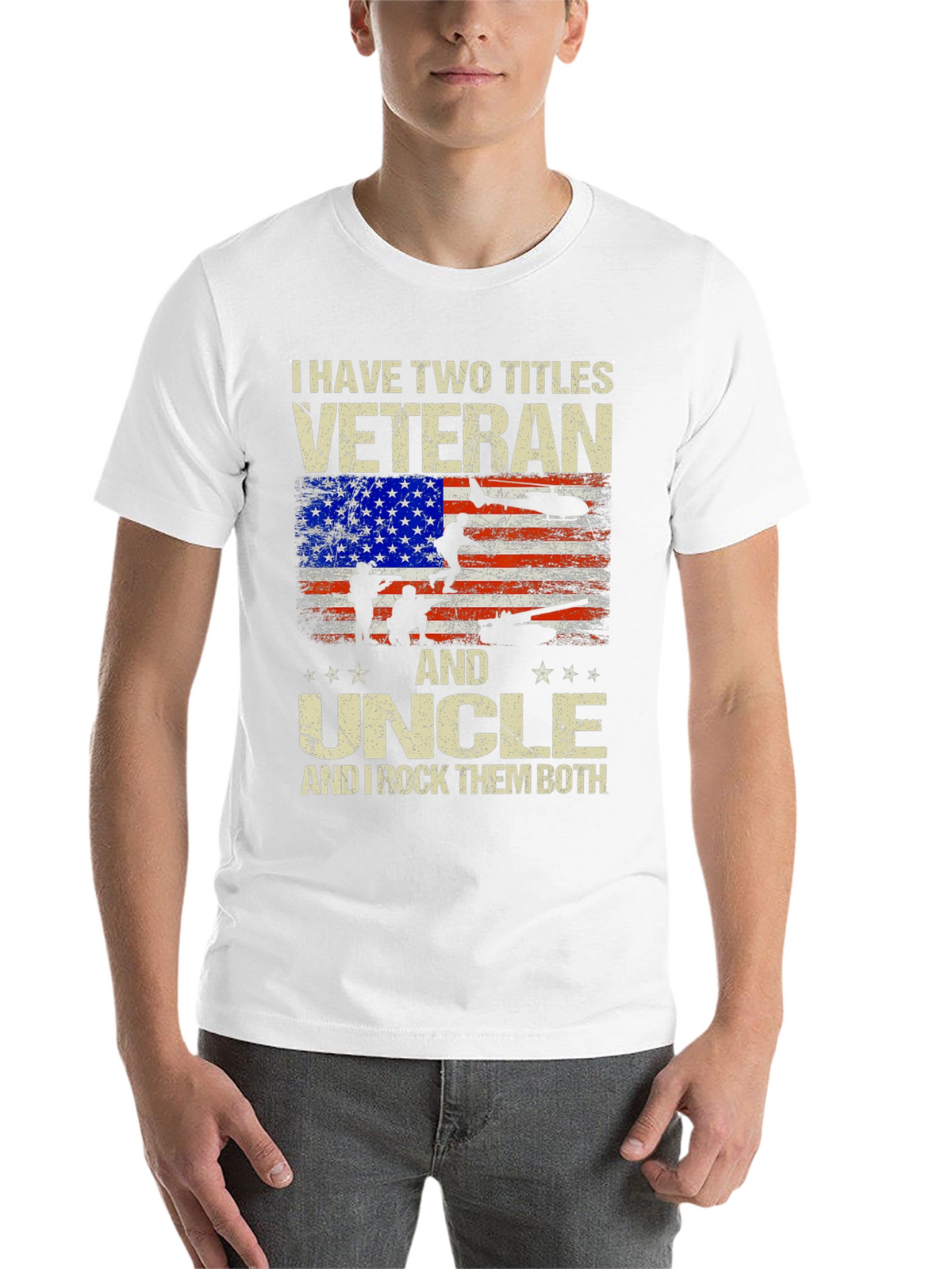 Veteran & Uncle T-Shirt - Patriotic Military Tee