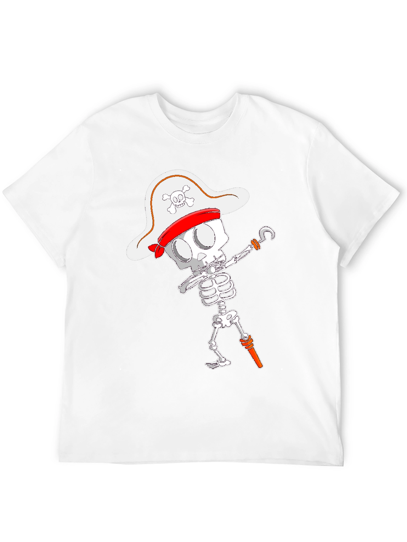 Pirate Skeleton T-Shirt - Black Cotton Tee