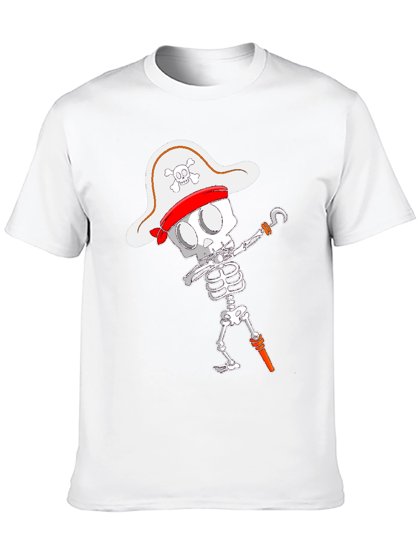 Pirate Skeleton T-Shirt - Black Cotton Tee