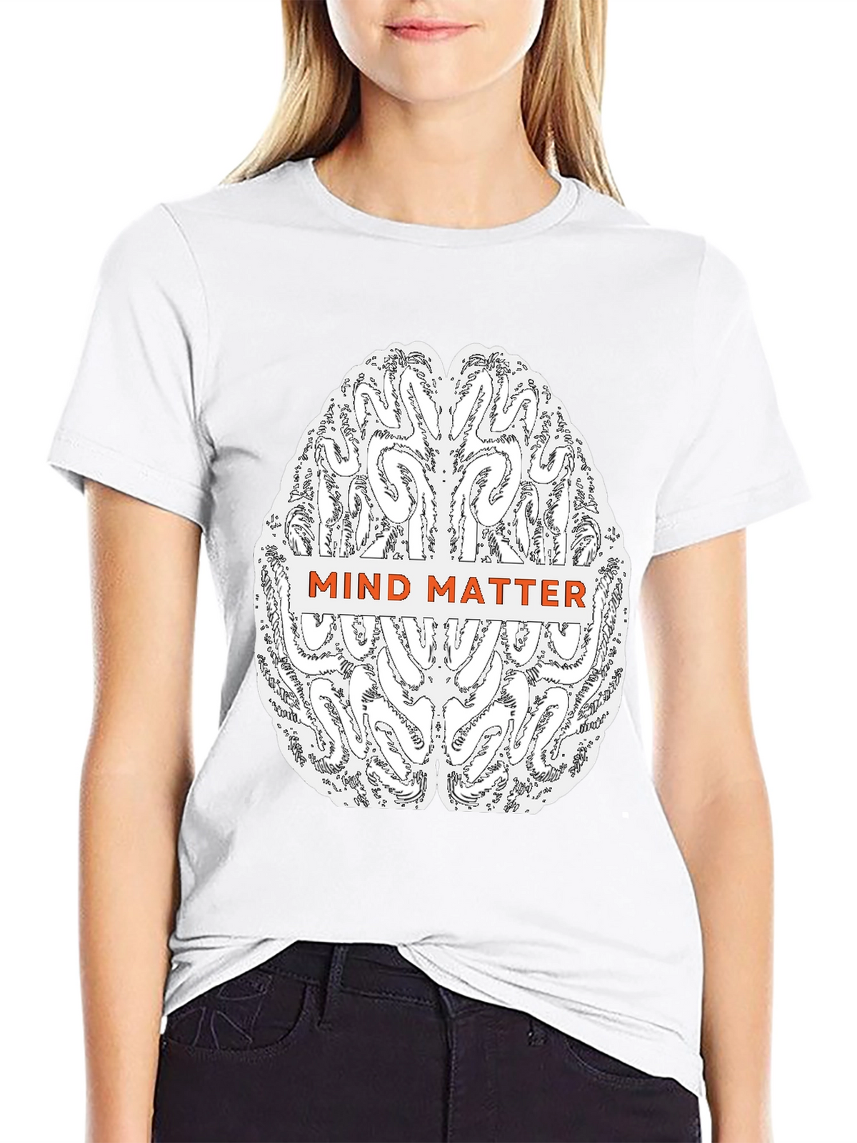Mind Matter Brain Graphic Tee - Black