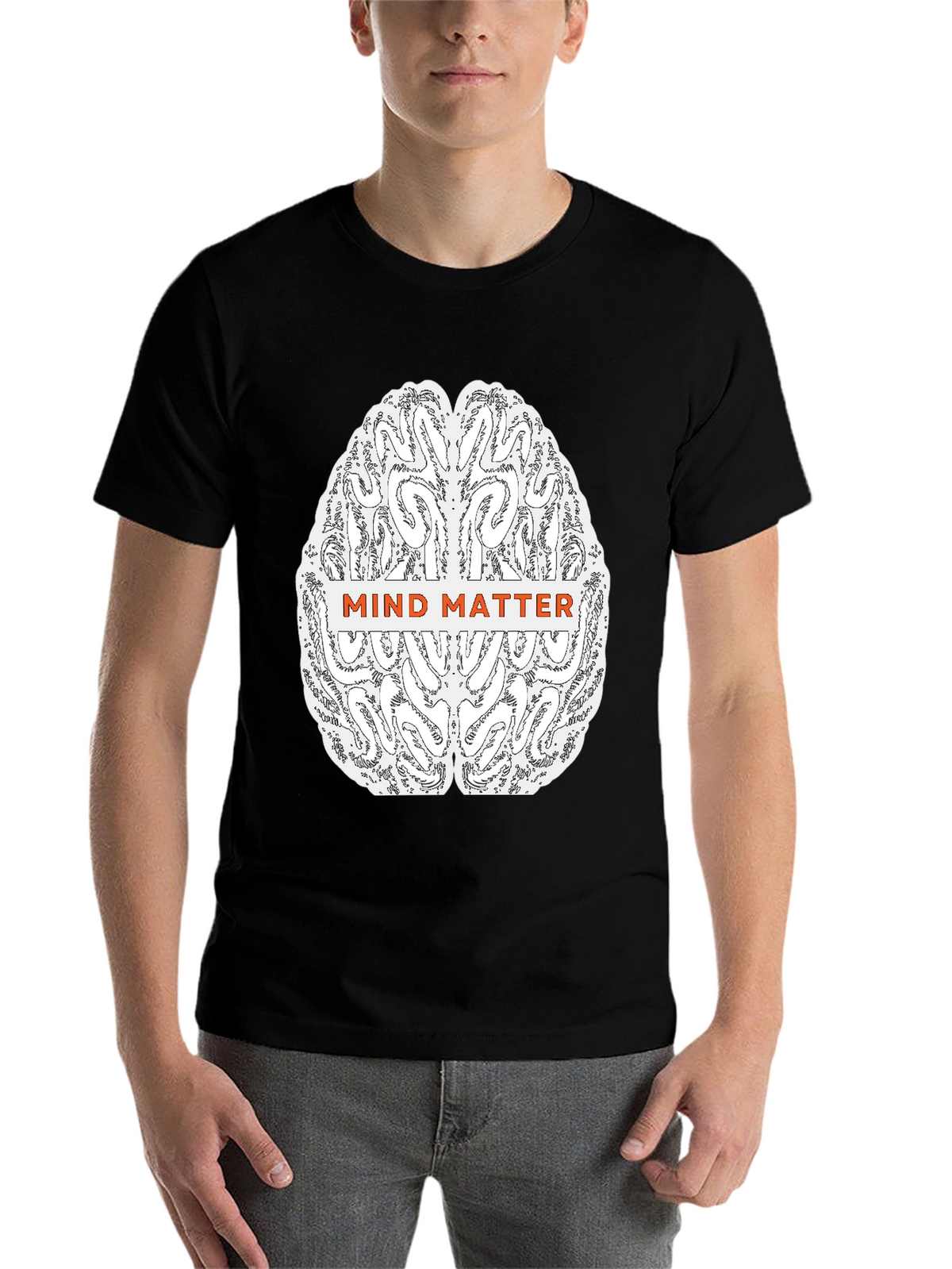 Mind Matter Brain Graphic Tee - Black