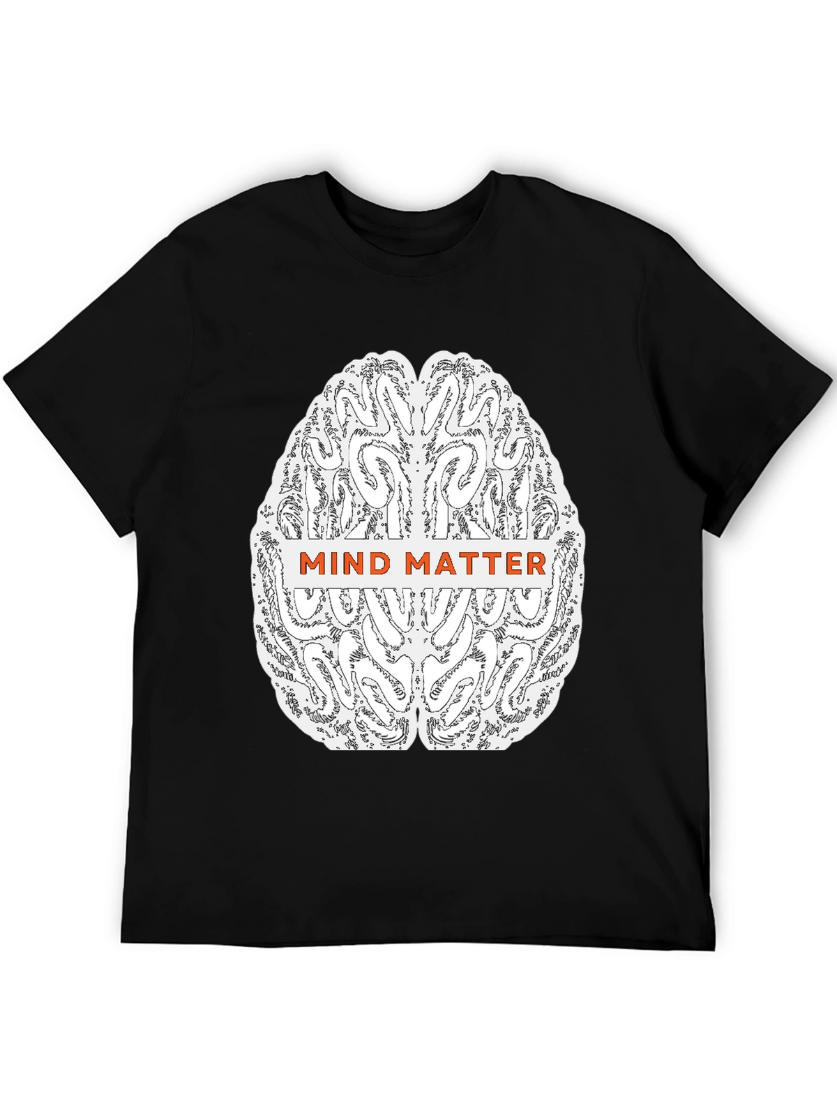 Mind Matter Brain Graphic Tee - Black