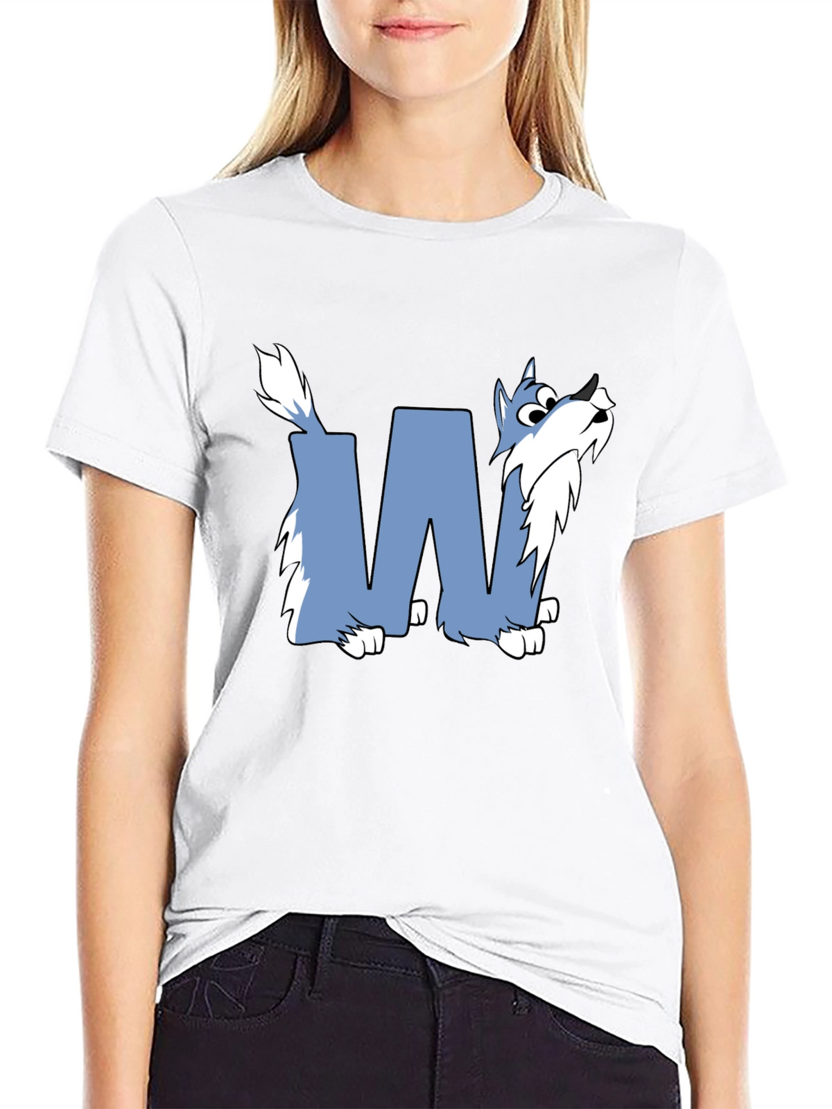 Wolf-Themed Graphic Tee - Stylish Black Cotton Shirt
