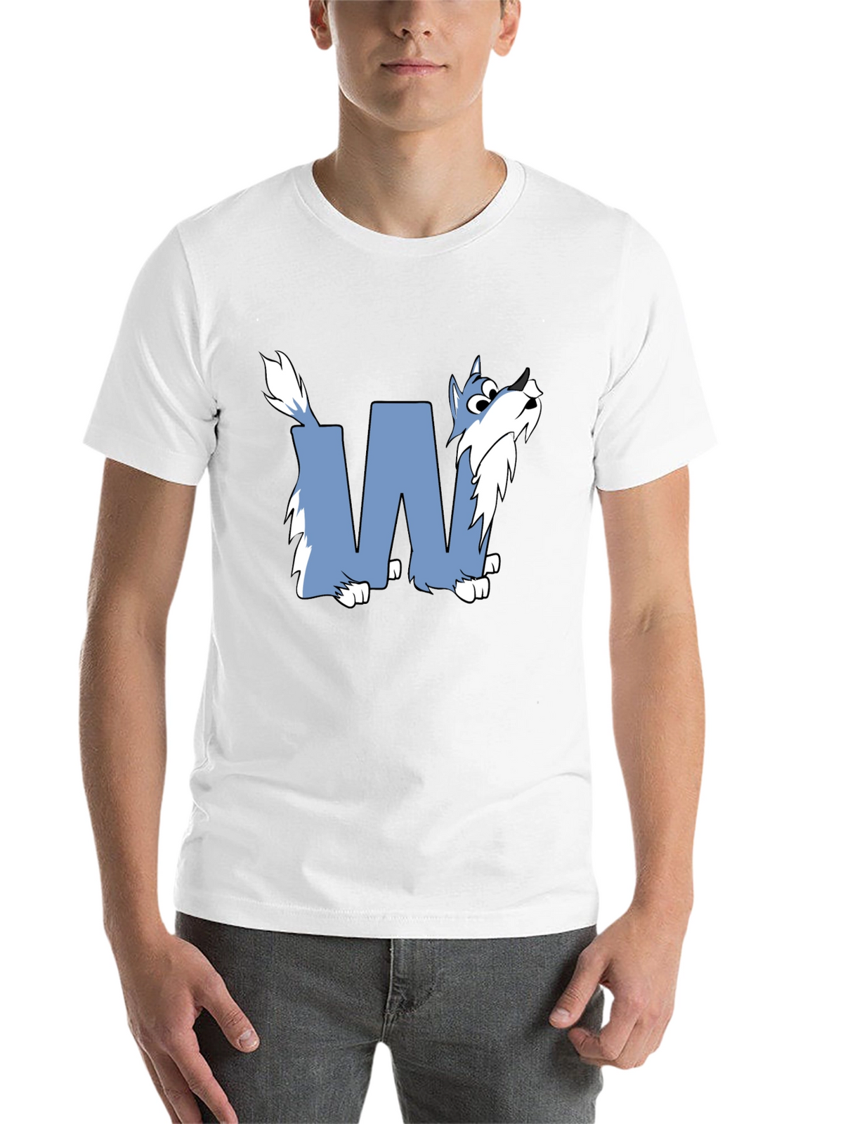 Wolf-Themed Graphic Tee - Stylish Black Cotton Shirt