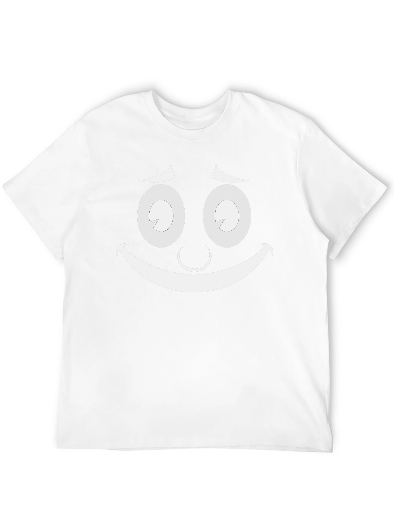 Funny Cartoon Face Black T-Shirt