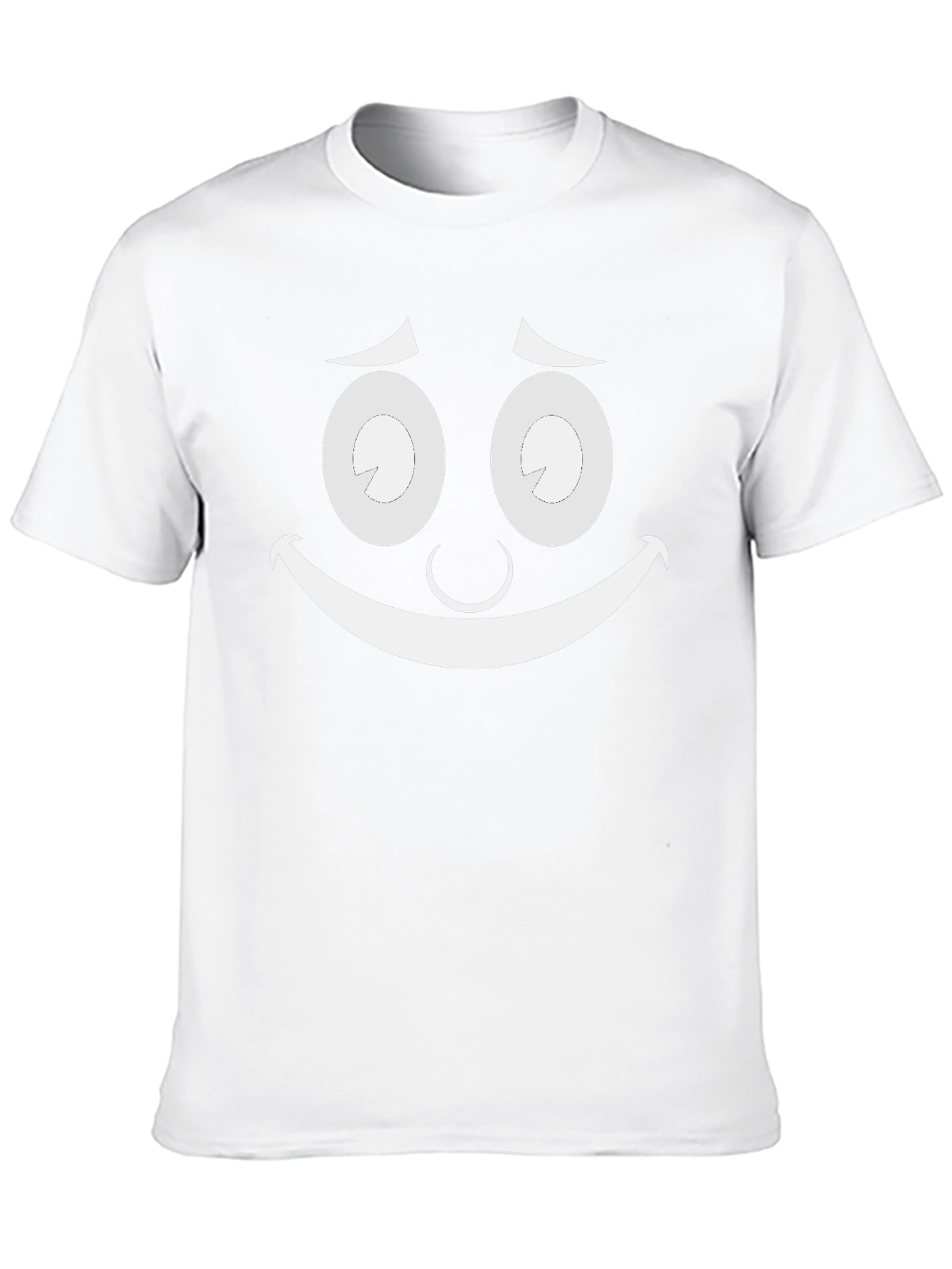 Funny Cartoon Face Black T-Shirt