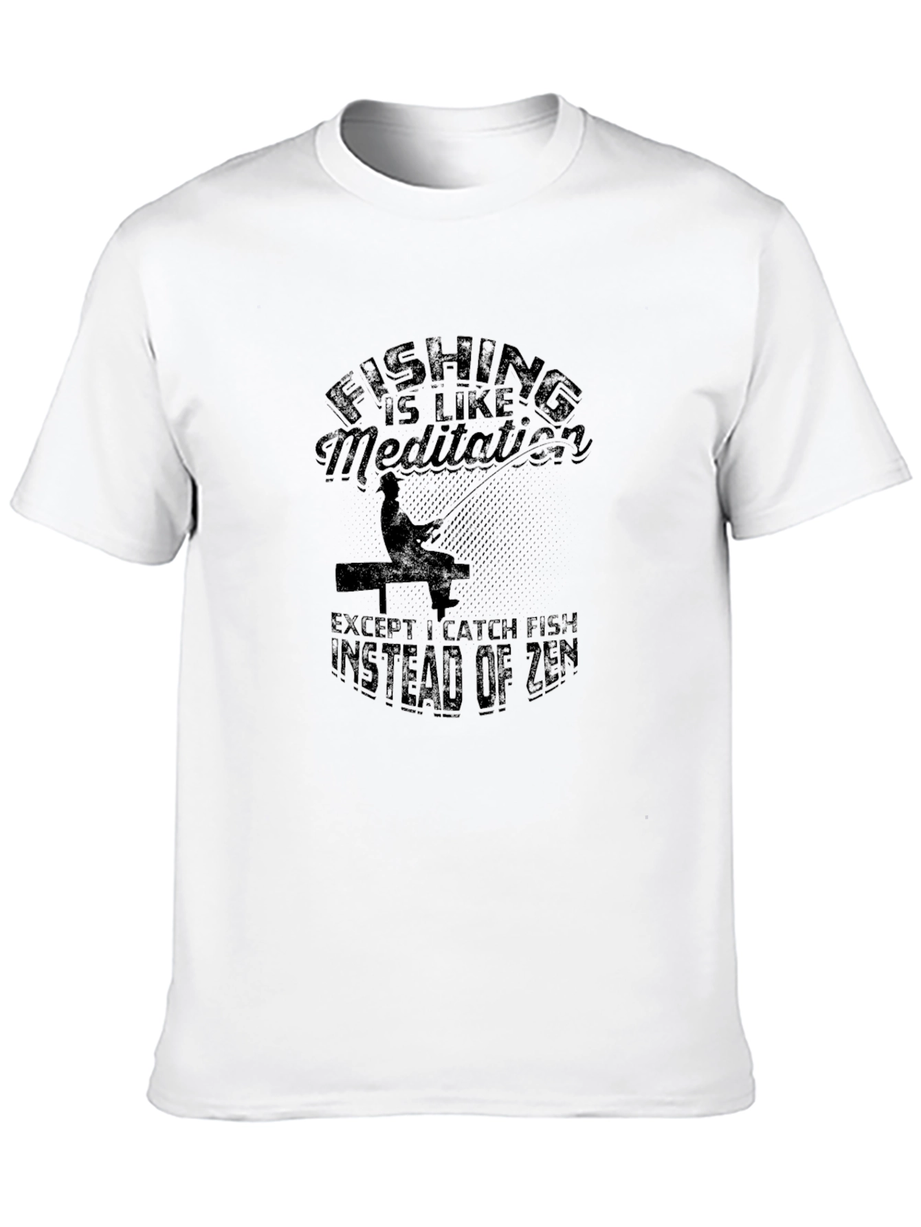 Fishing Meditation Graphic Tee - Black
