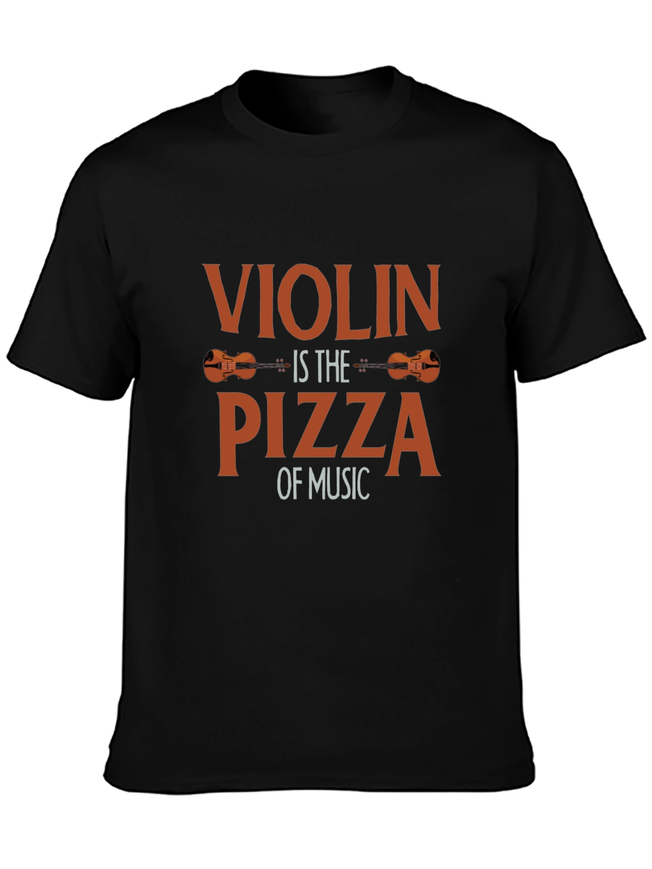 Violin Pizza Music T-Shirt - Funny Musician Tee