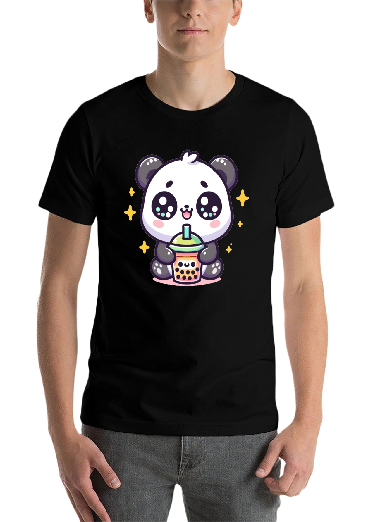 Cute Panda Boba Tea Graphic Tee