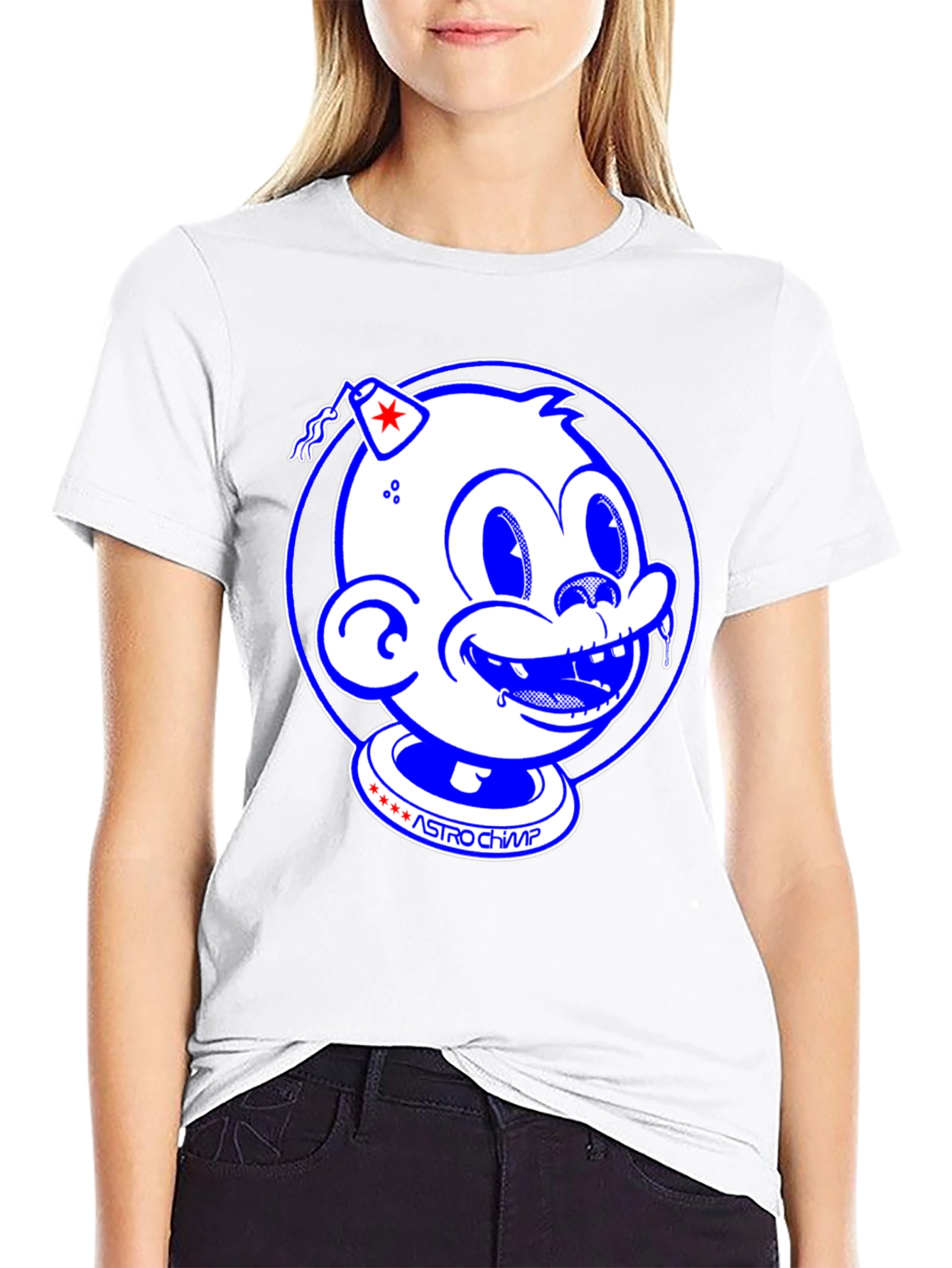 Astro Chimp Graphic Tee - Retro Style