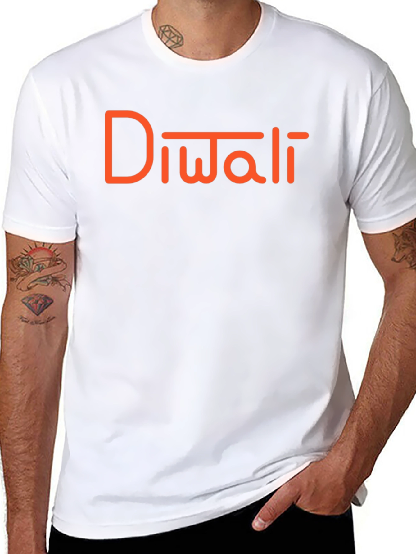 Diwali Graphic Tee - Black Cotton Holiday Shirt