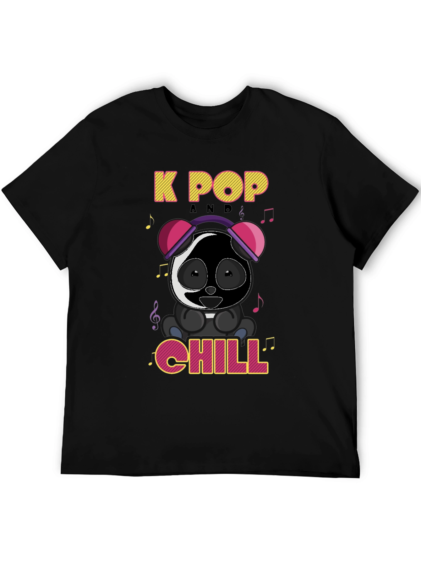 K-Pop Panda Chill Graphic T-Shirt