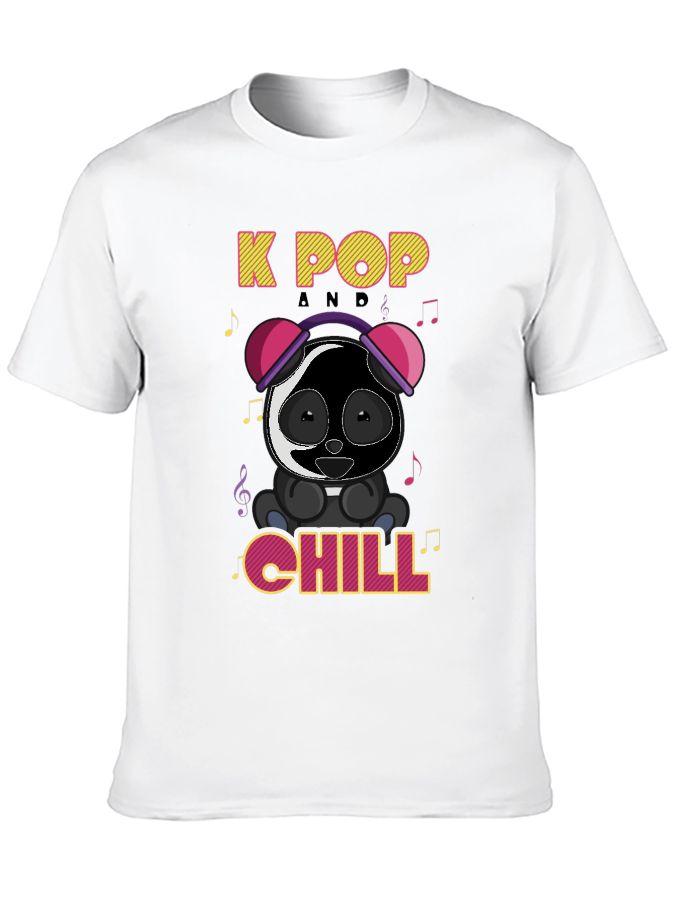 K-Pop Panda Chill Graphic T-Shirt