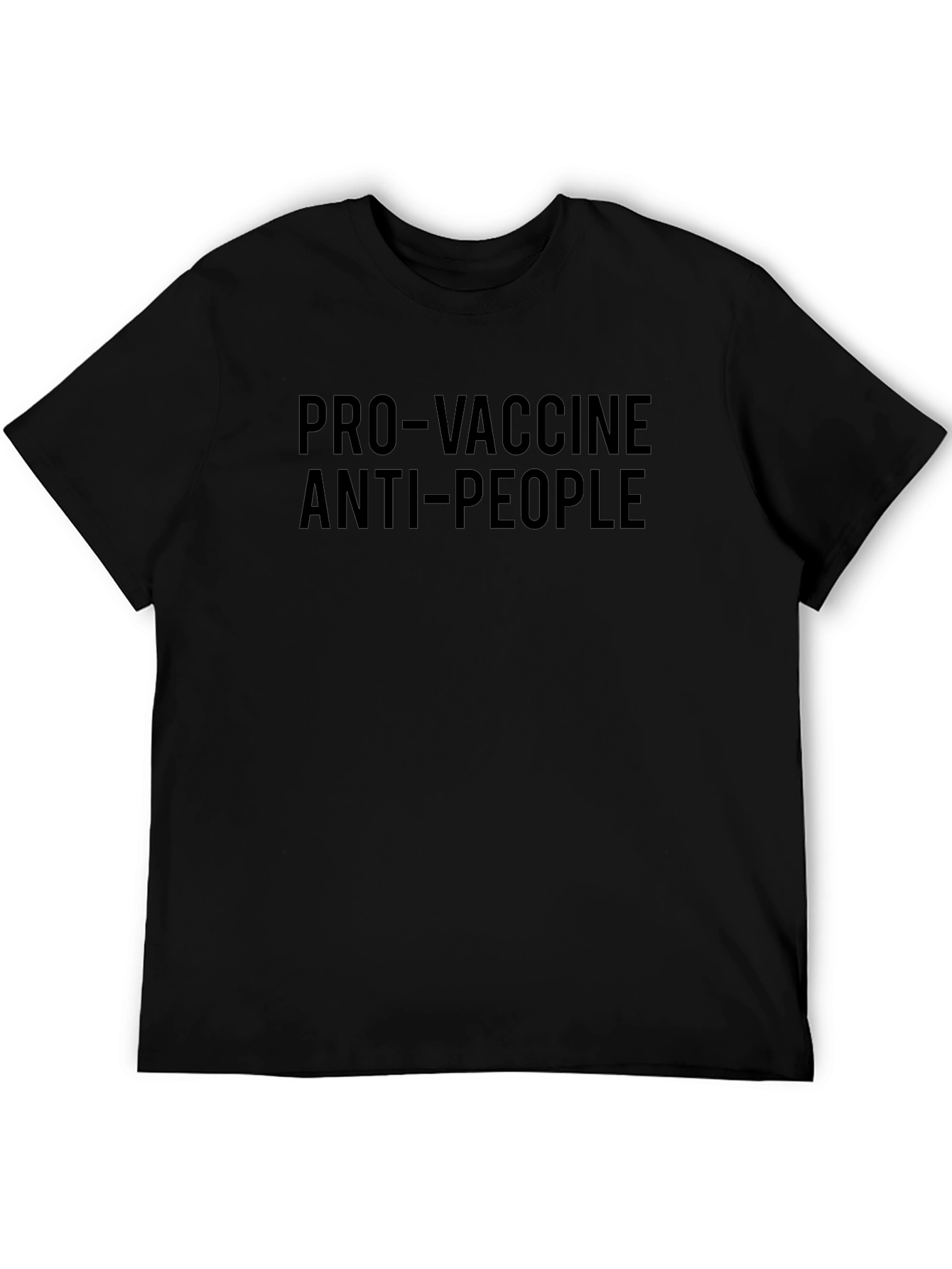 Pro-Vaccine Anti-People Black T-Shirt