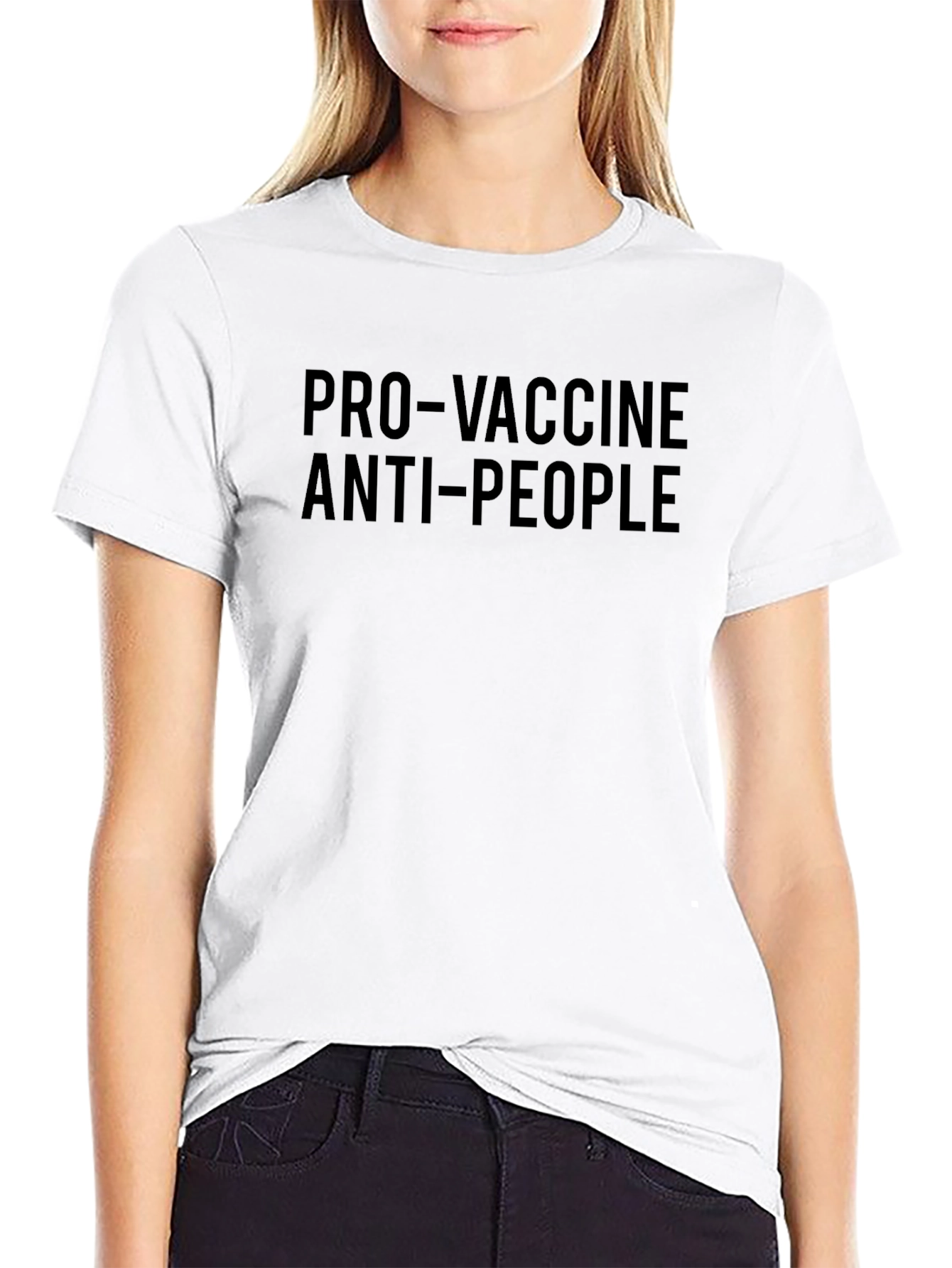Pro-Vaccine Anti-People Black T-Shirt