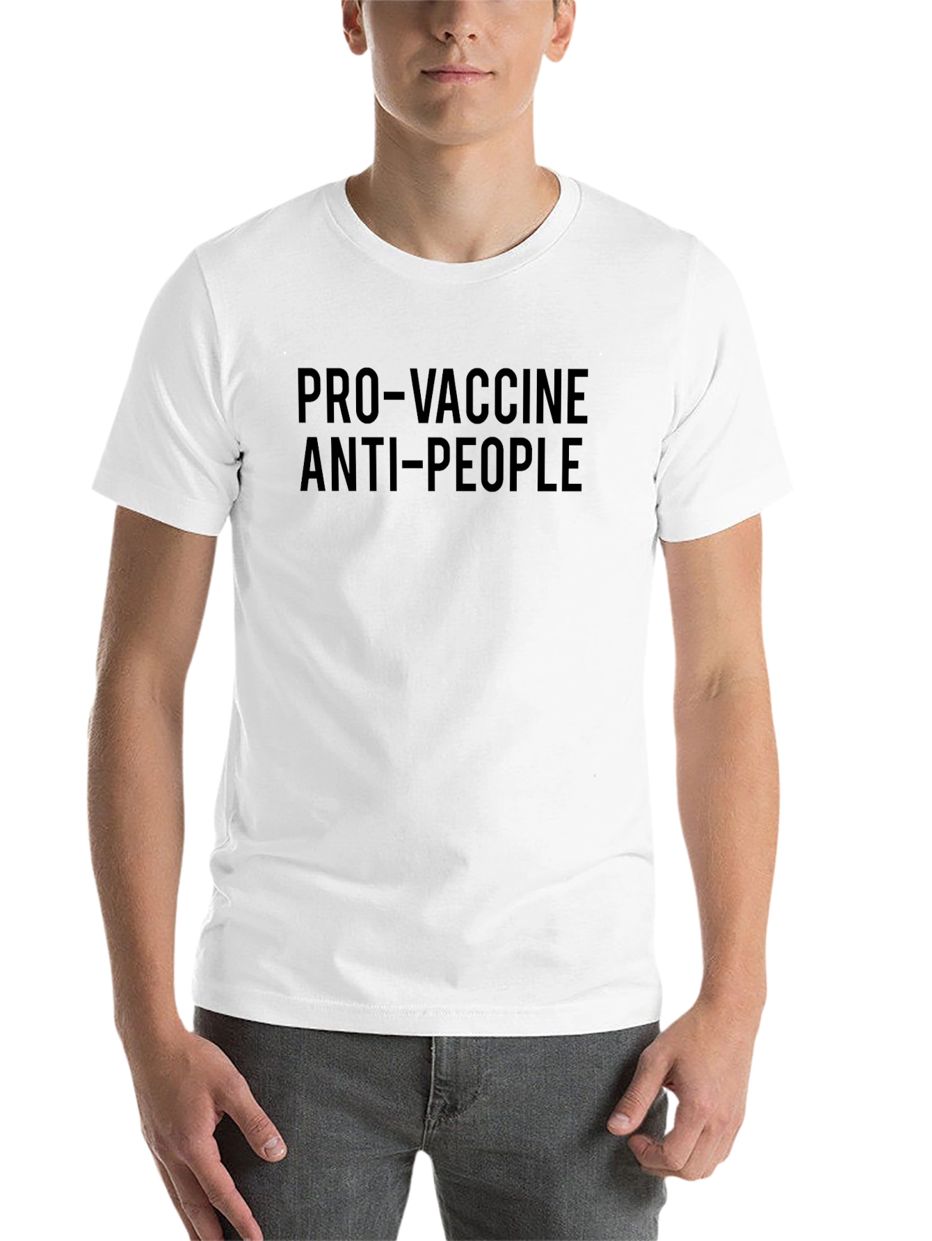 Pro-Vaccine Anti-People Black T-Shirt