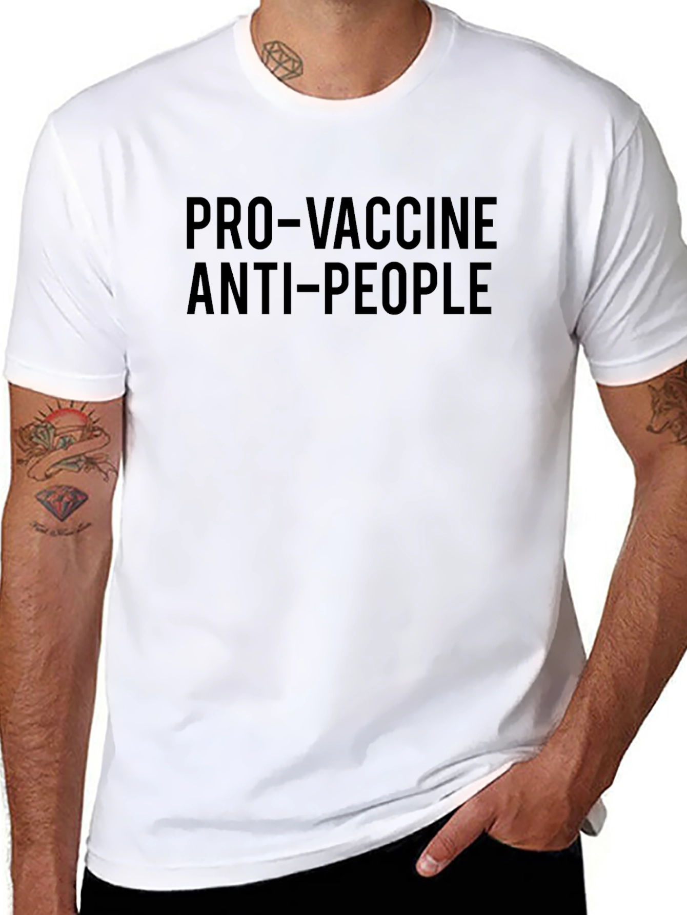 Pro-Vaccine Anti-People Black T-Shirt