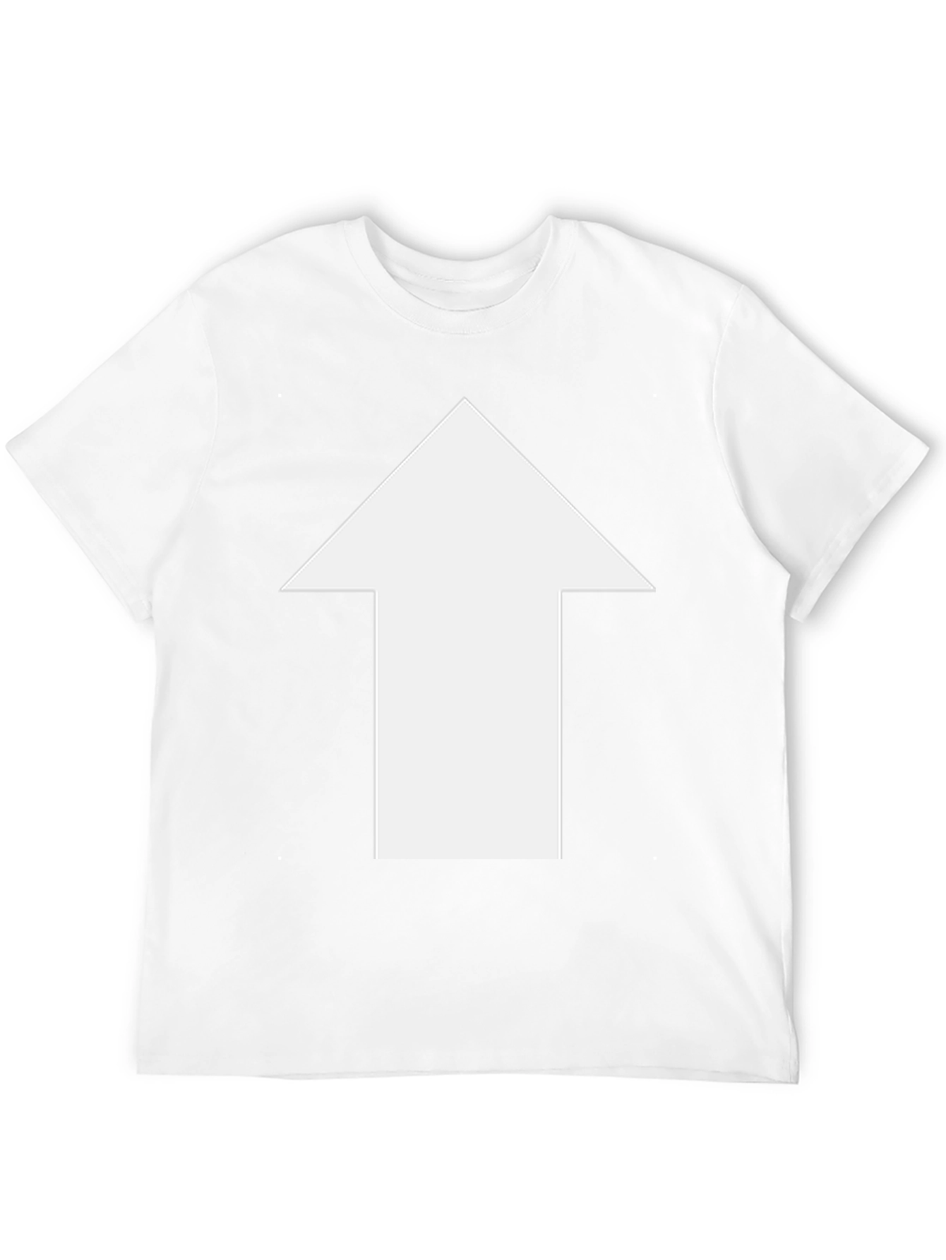 Upward Arrow Graphic Tee - Black Casual T-Shirt