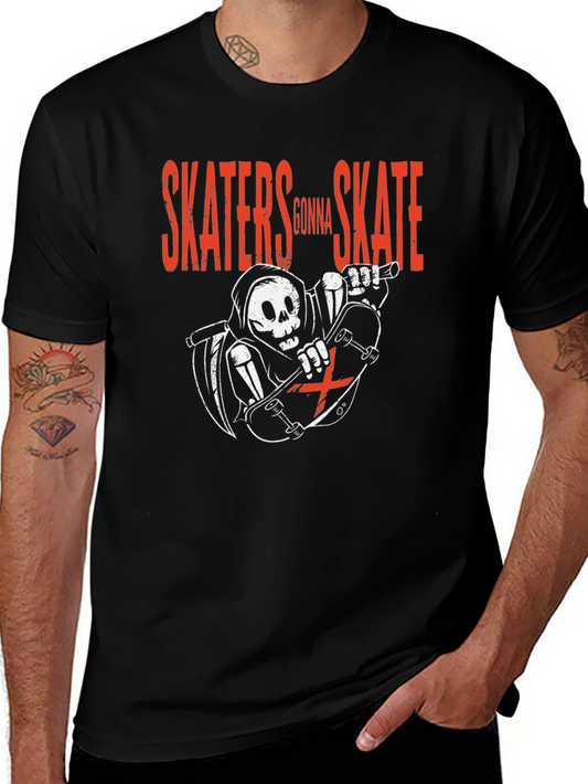 Skaters Gonna Skate Black Graphic Tee