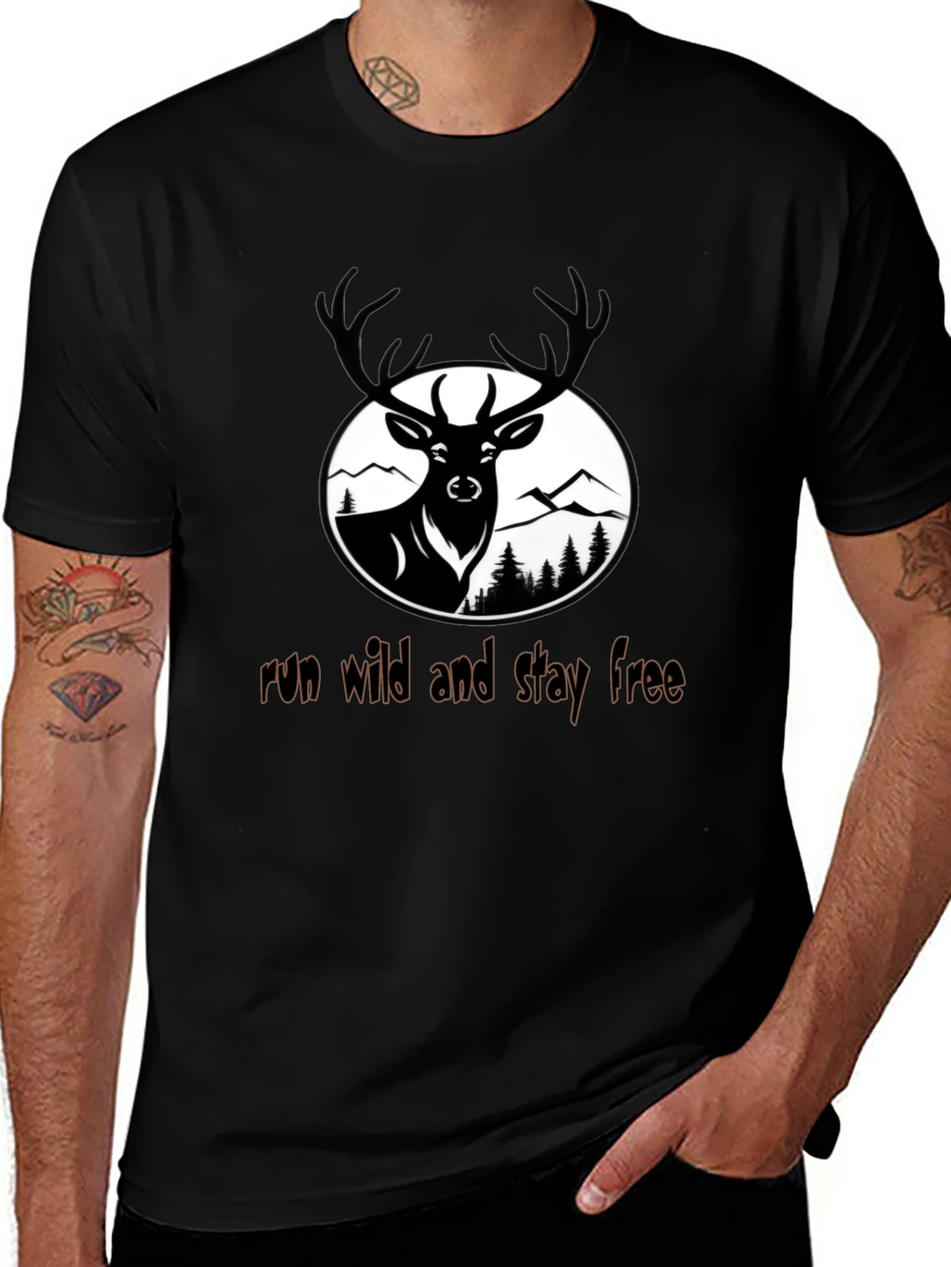 Run Wild Deer Graphic Tee