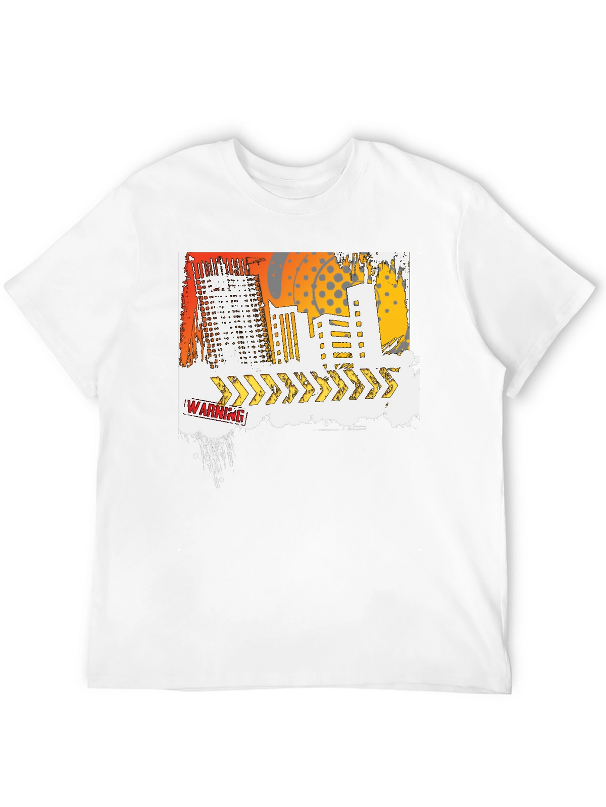 Urban Warning Graphic T-Shirt - Modern Streetwear Tee