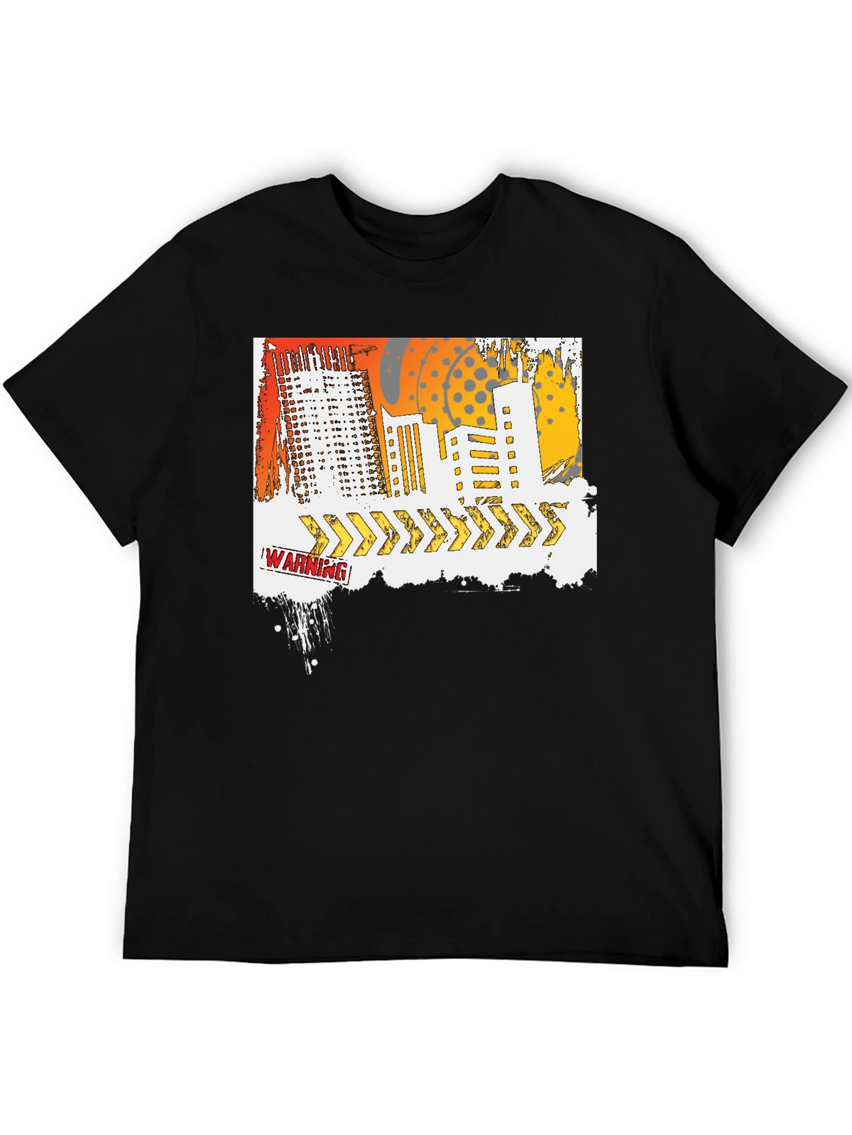 Urban Warning Graphic T-Shirt - Modern Streetwear Tee